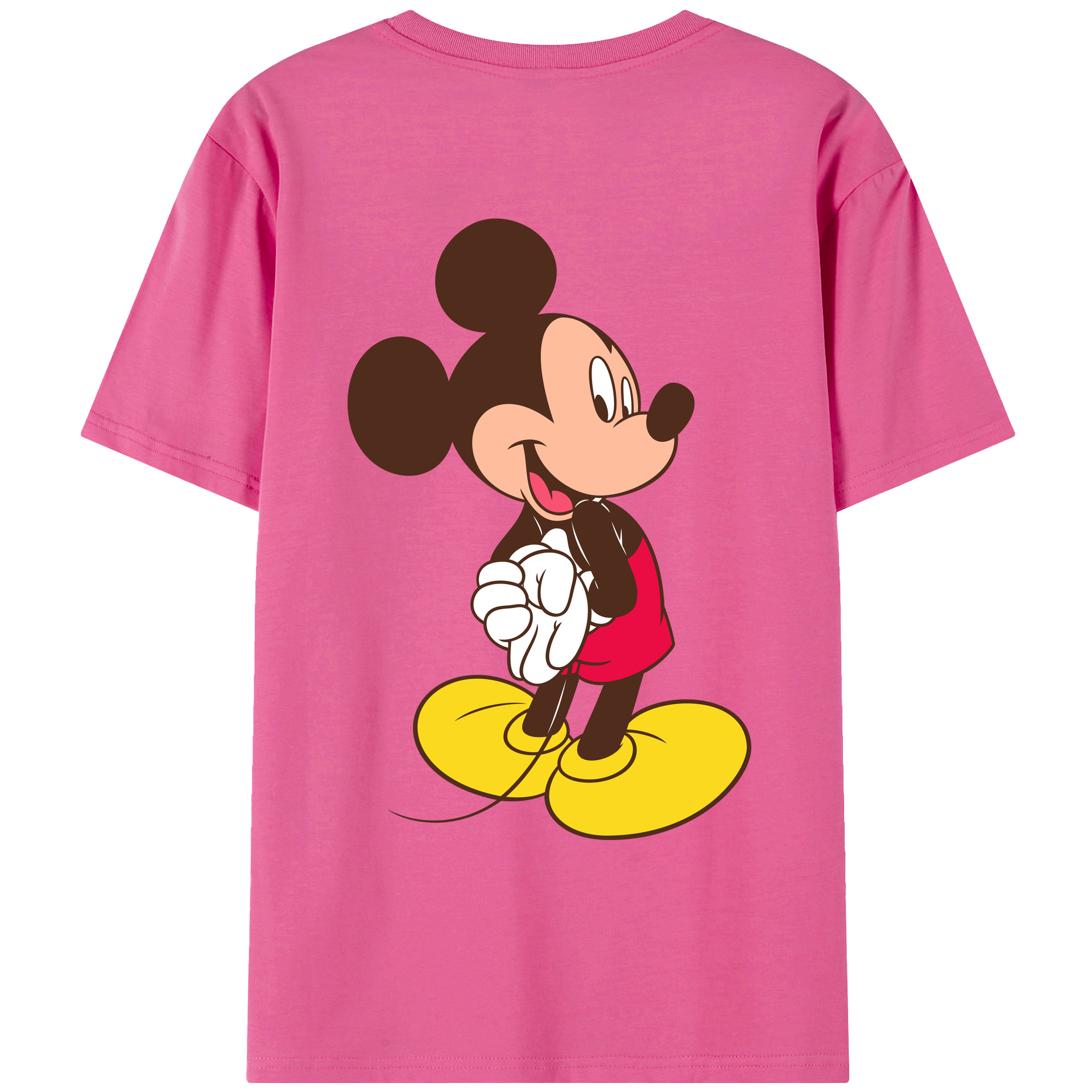 （画像用） ミッキーマウス Mickey Mouse レディース半袖Tシャツ(バックプリント)