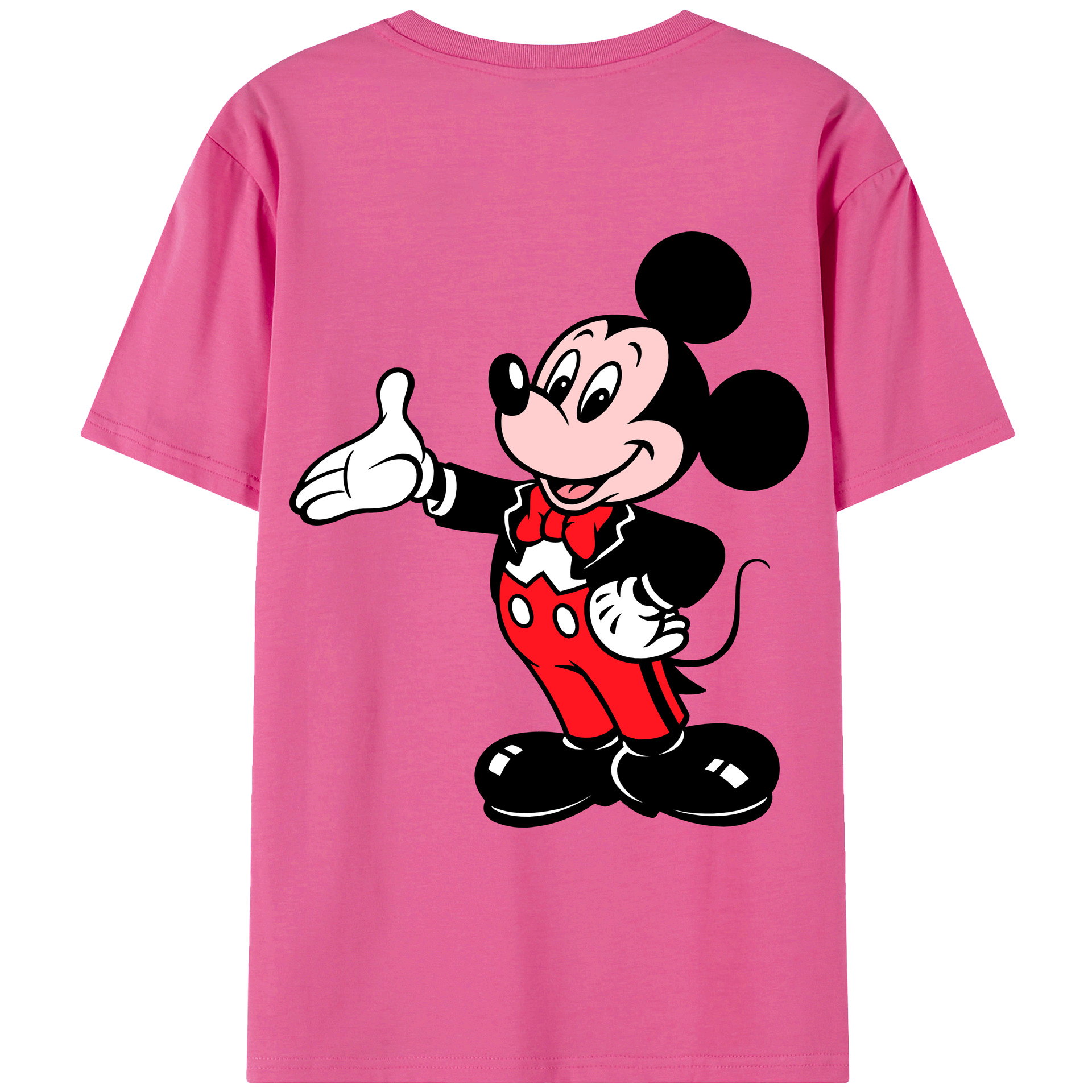 （画像用） ミッキーマウス Mickey Mouse レディース半袖Tシャツ(バックプリント)