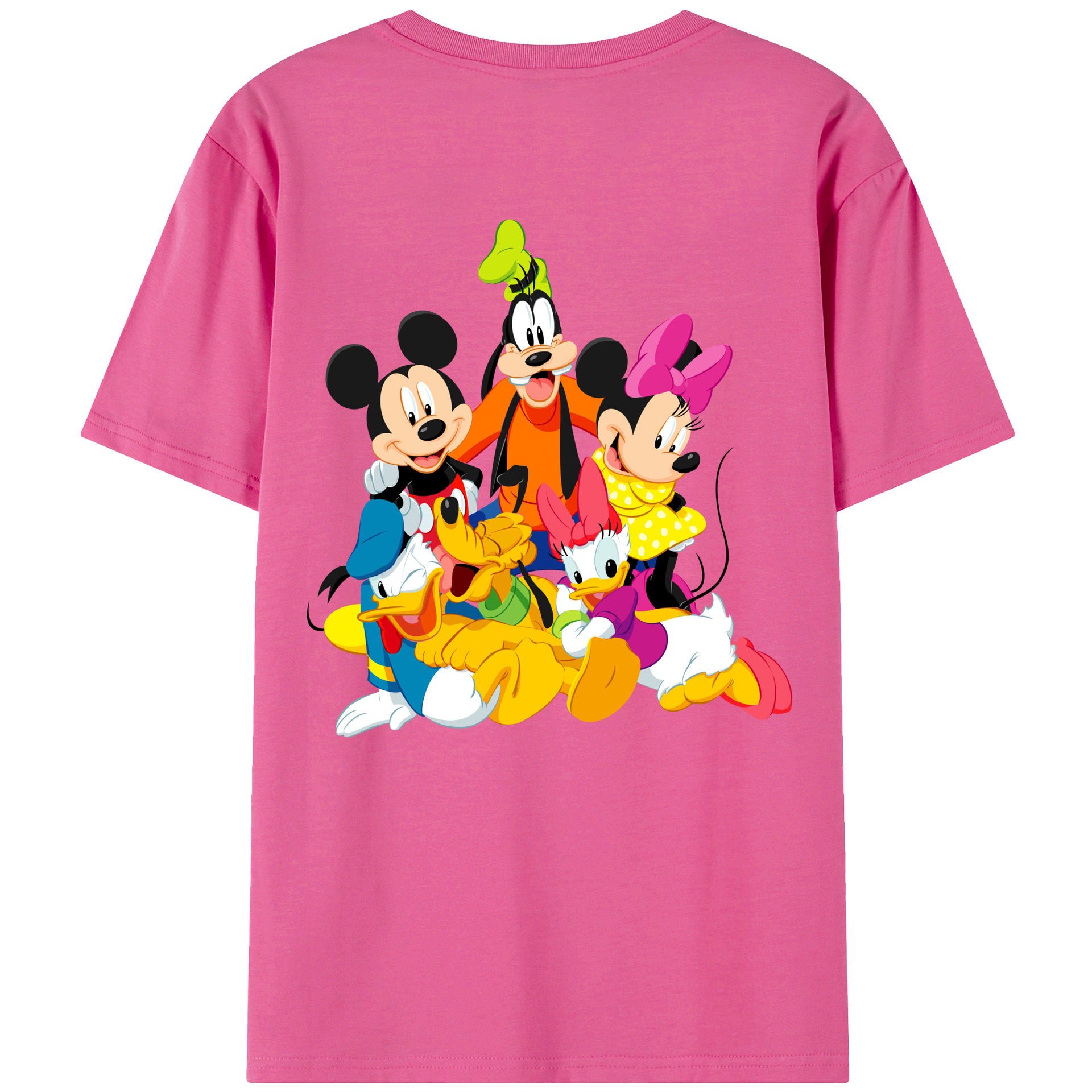 （画像用） ミッキーマウス Mickey Mouse レディース半袖Tシャツ(バックプリント)