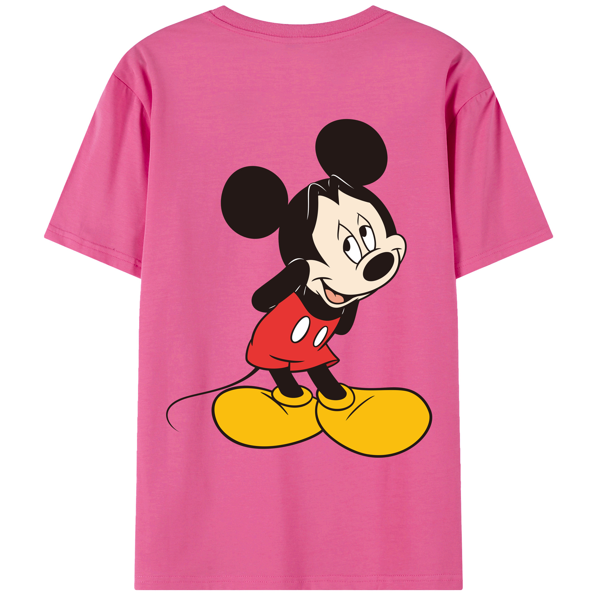 （画像用） ミッキーマウス Mickey Mouse レディース半袖Tシャツ(バックプリント)