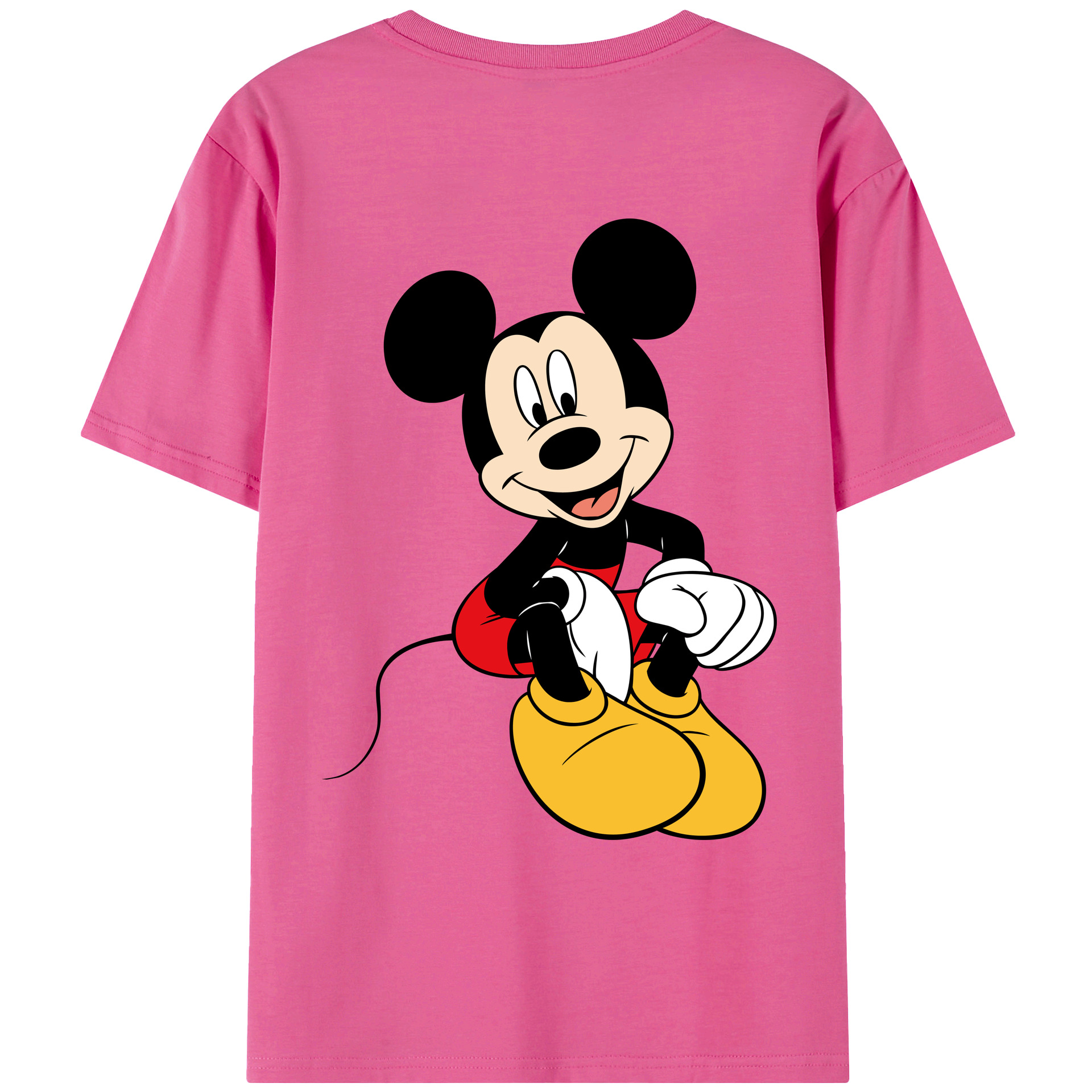 （画像用） ミッキーマウス Mickey Mouse レディース半袖Tシャツ(バックプリント)