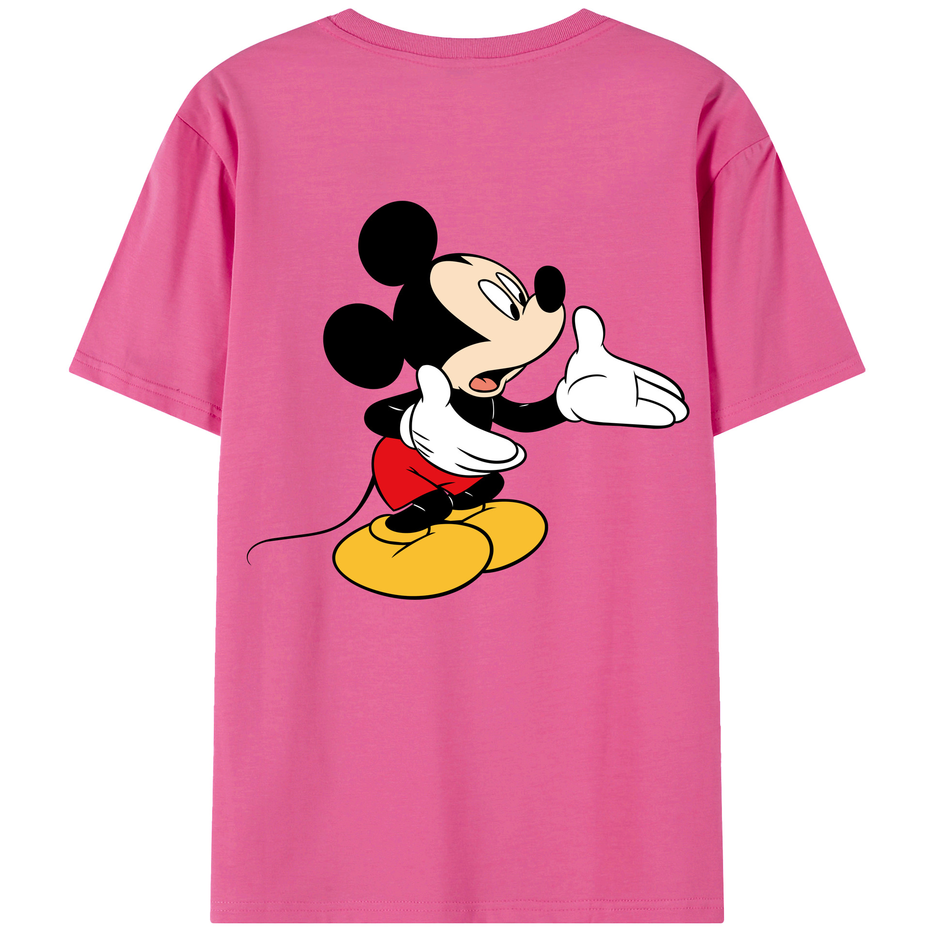 （画像用） ミッキーマウス Mickey Mouse レディース半袖Tシャツ(バックプリント)