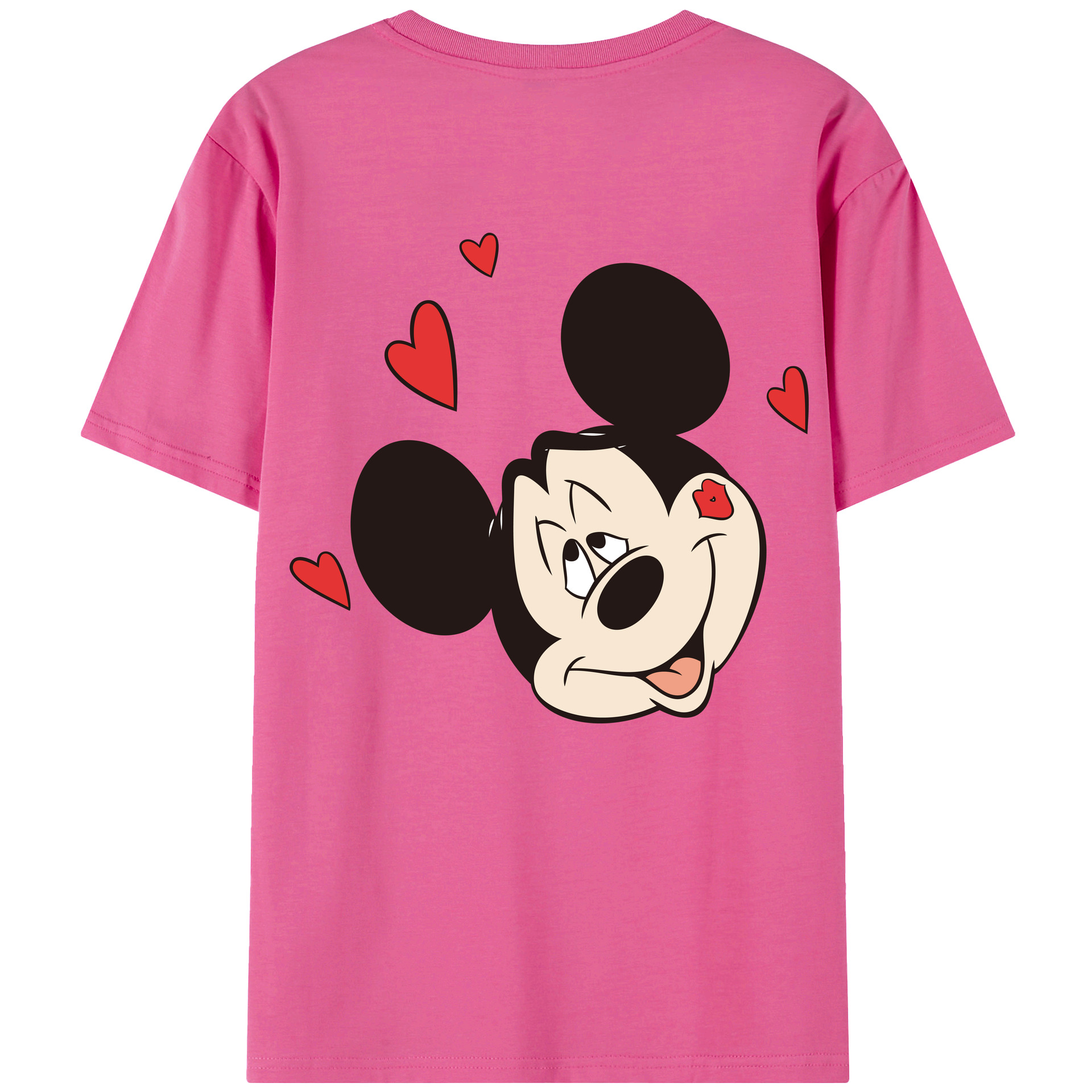 （画像用） ミッキーマウス Mickey Mouse レディース半袖Tシャツ(バックプリント)