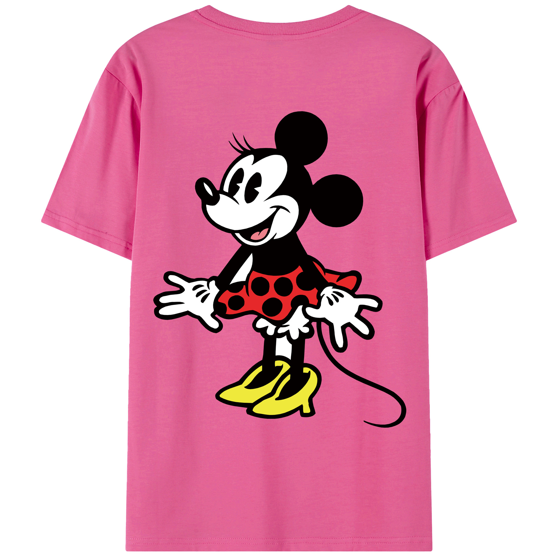 （画像用） ミッキーマウス Mickey Mouse レディース半袖Tシャツ(バックプリント)