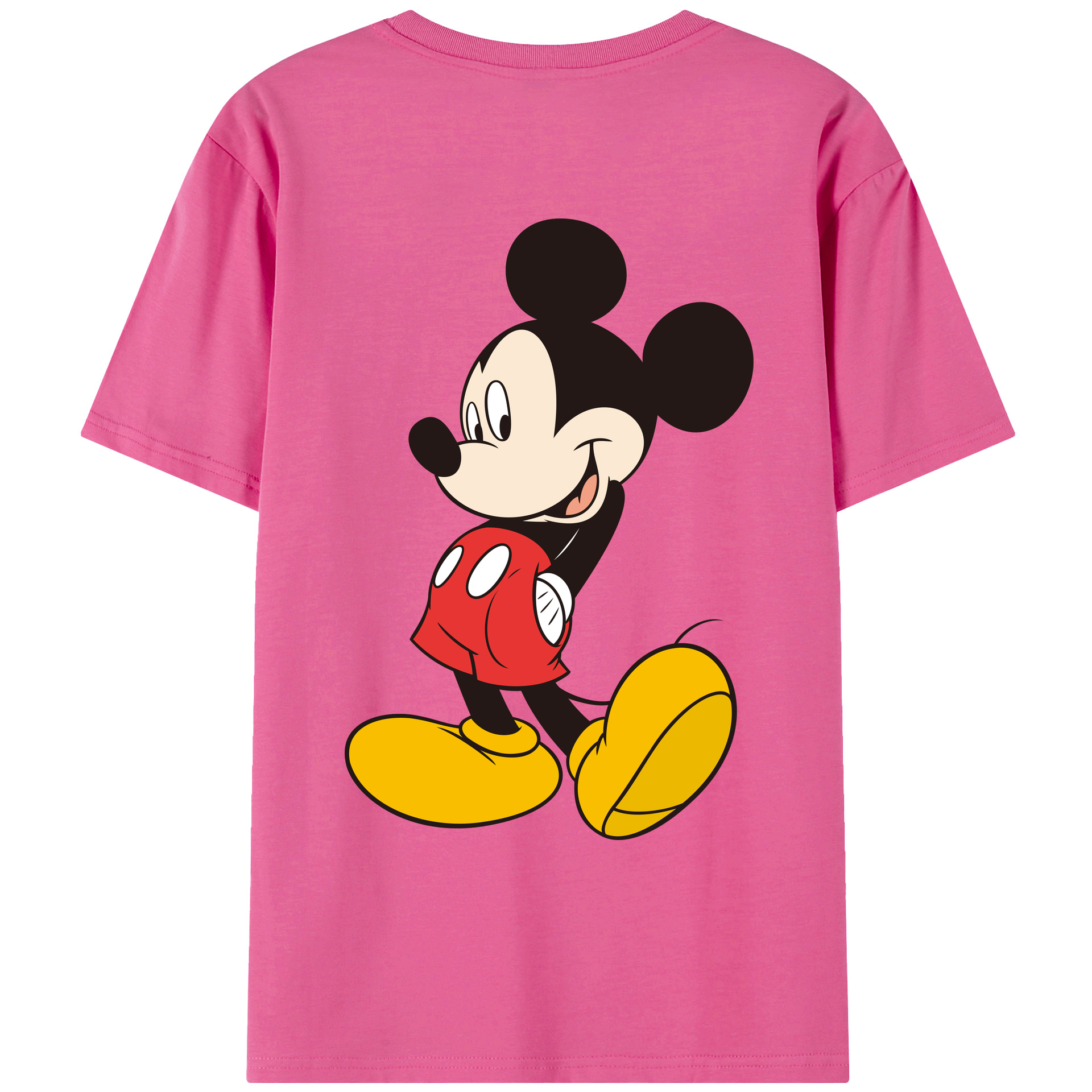 （画像用） ミッキーマウス Mickey Mouse レディース半袖Tシャツ(バックプリント)