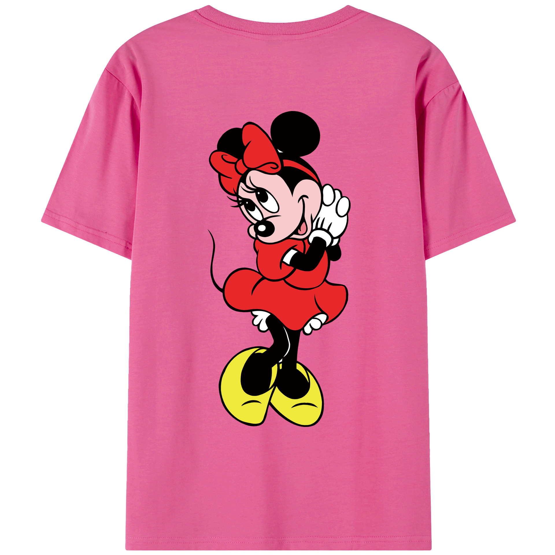 （画像用） ミッキーマウス Mickey Mouse レディース半袖Tシャツ(バックプリント)