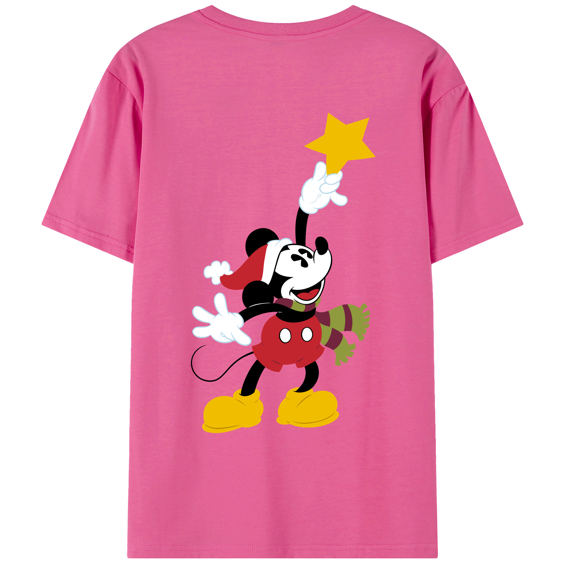 （画像用） ミッキーマウス Mickey Mouse レディース半袖Tシャツ(バックプリント)