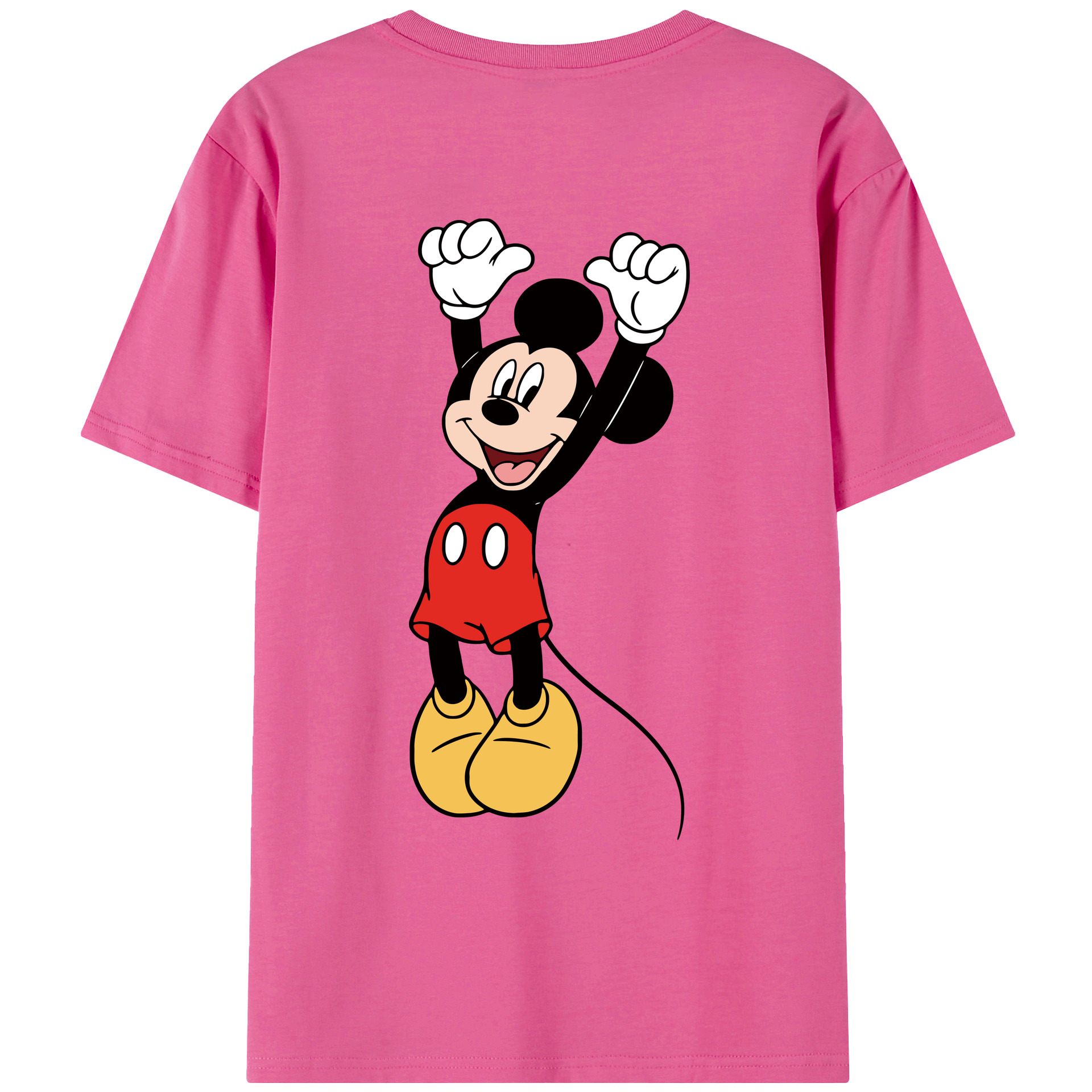 （画像用） ミッキーマウス Mickey Mouse レディース半袖Tシャツ(バックプリント)