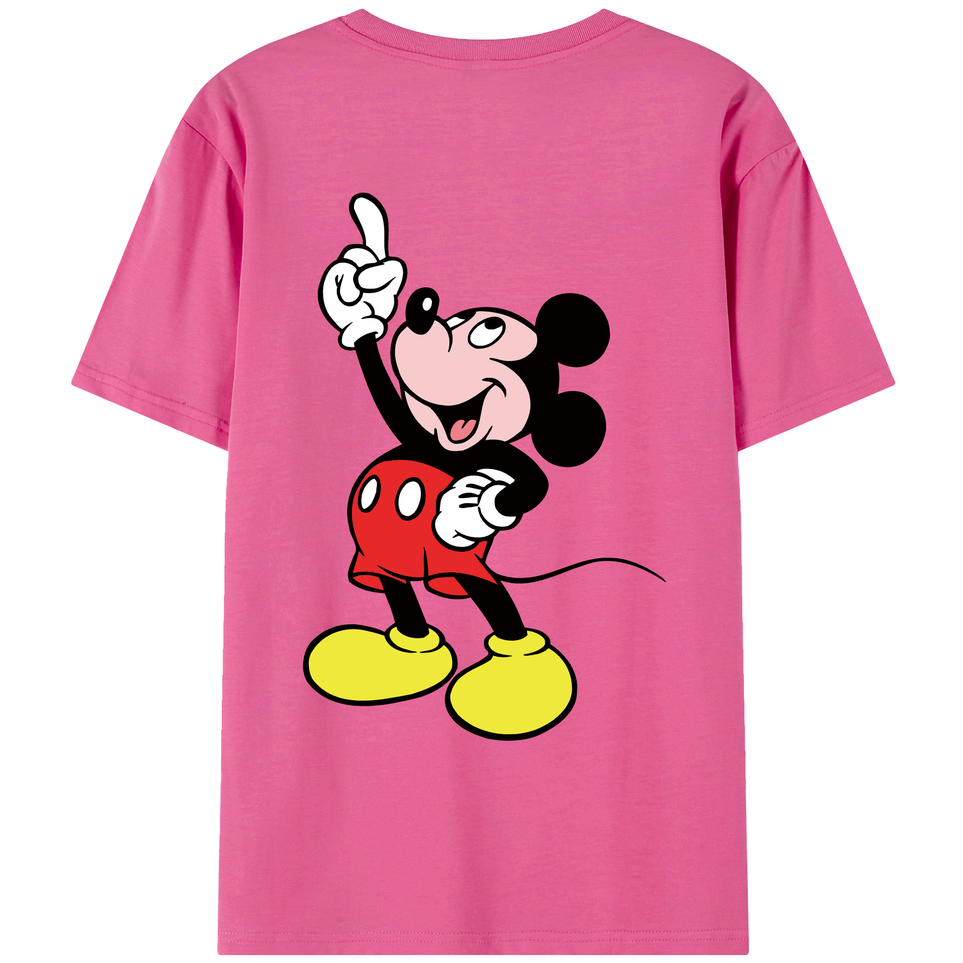 （画像用） ミッキーマウス Mickey Mouse レディース半袖Tシャツ(バックプリント)