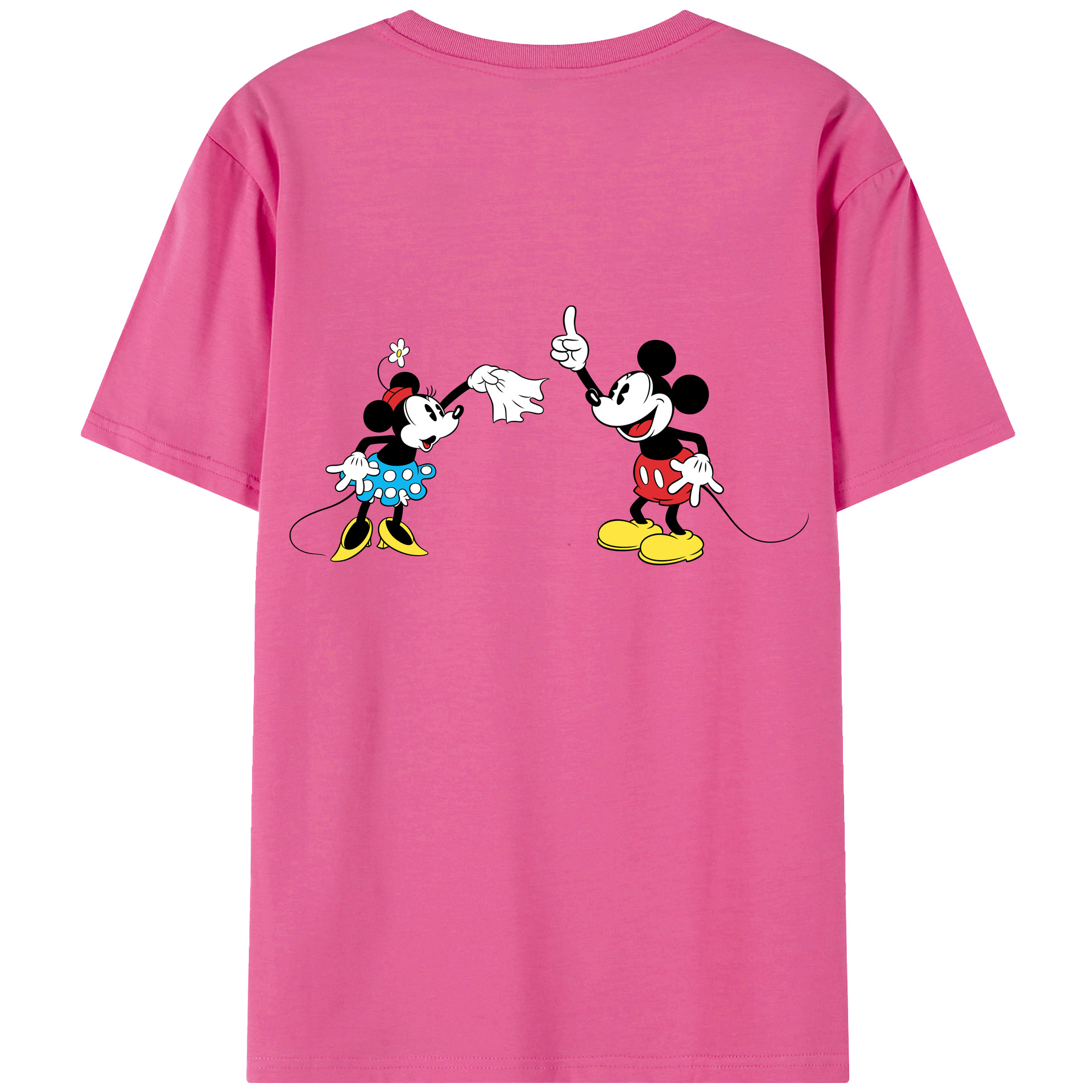 （画像用） ミッキーマウス Mickey Mouse レディース半袖Tシャツ(バックプリント)