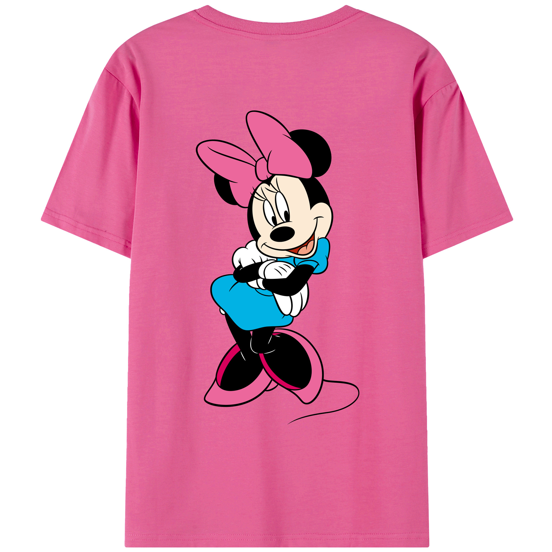 （画像用） ミッキーマウス Mickey Mouse レディース半袖Tシャツ(バックプリント)