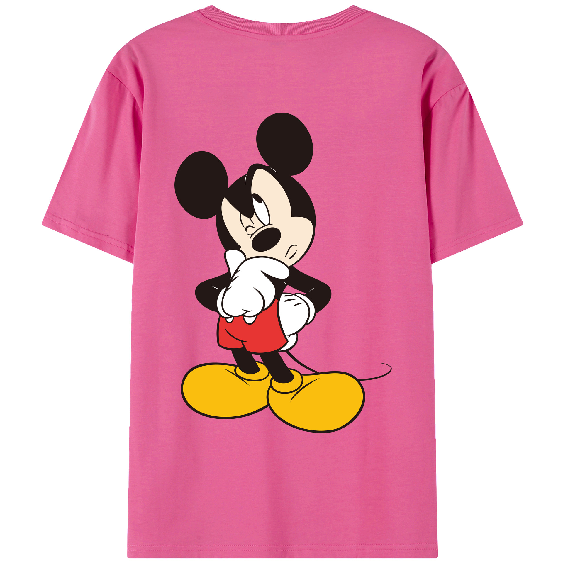 （画像用） ミッキーマウス Mickey Mouse レディース半袖Tシャツ(バックプリント)