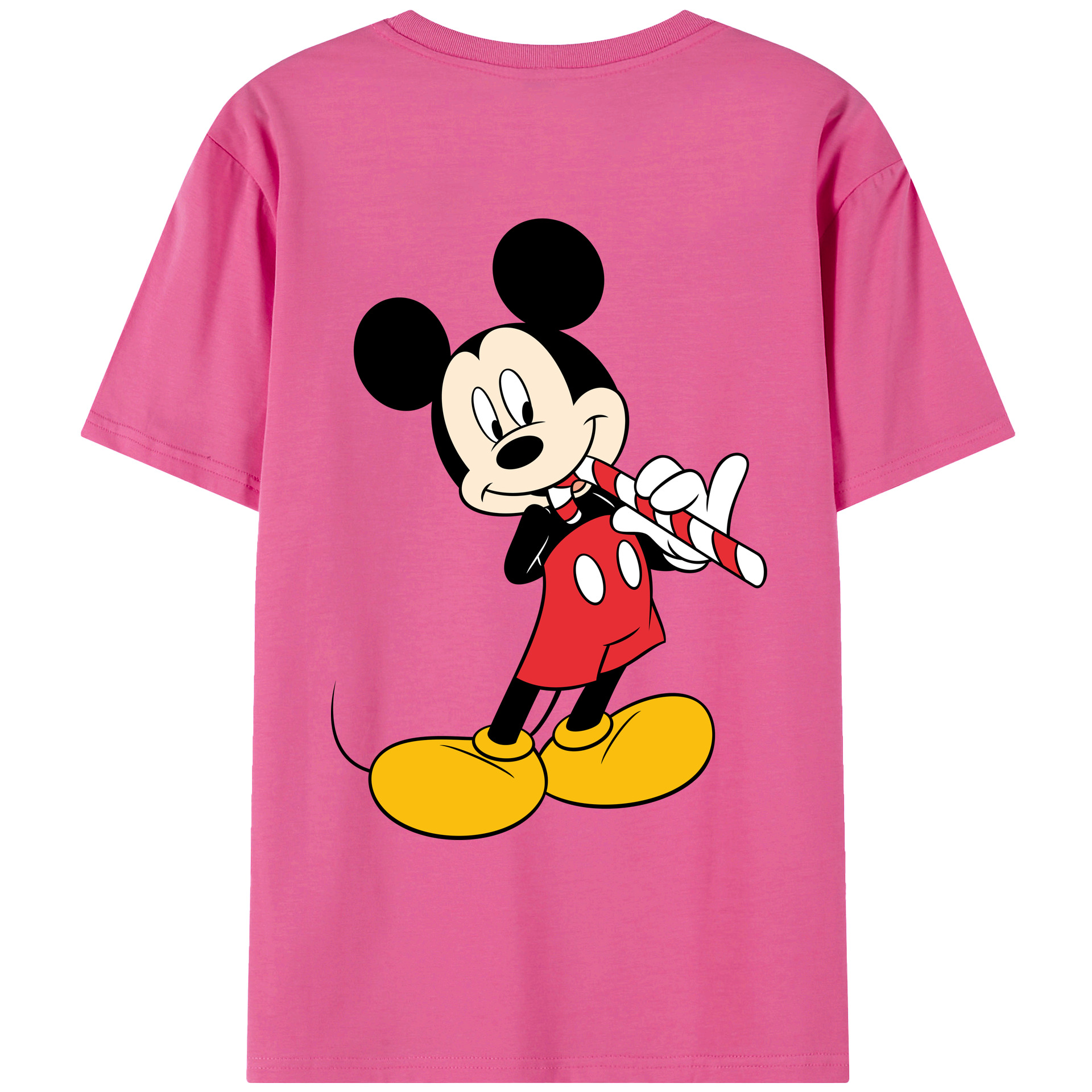 （画像用） ミッキーマウス Mickey Mouse レディース半袖Tシャツ(バックプリント)
