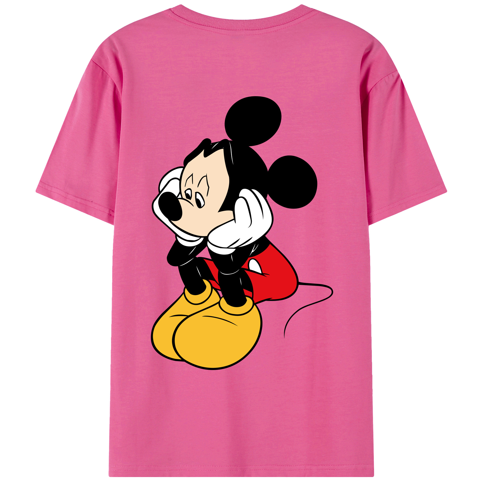 （画像用） ミッキーマウス Mickey Mouse レディース半袖Tシャツ(バックプリント)