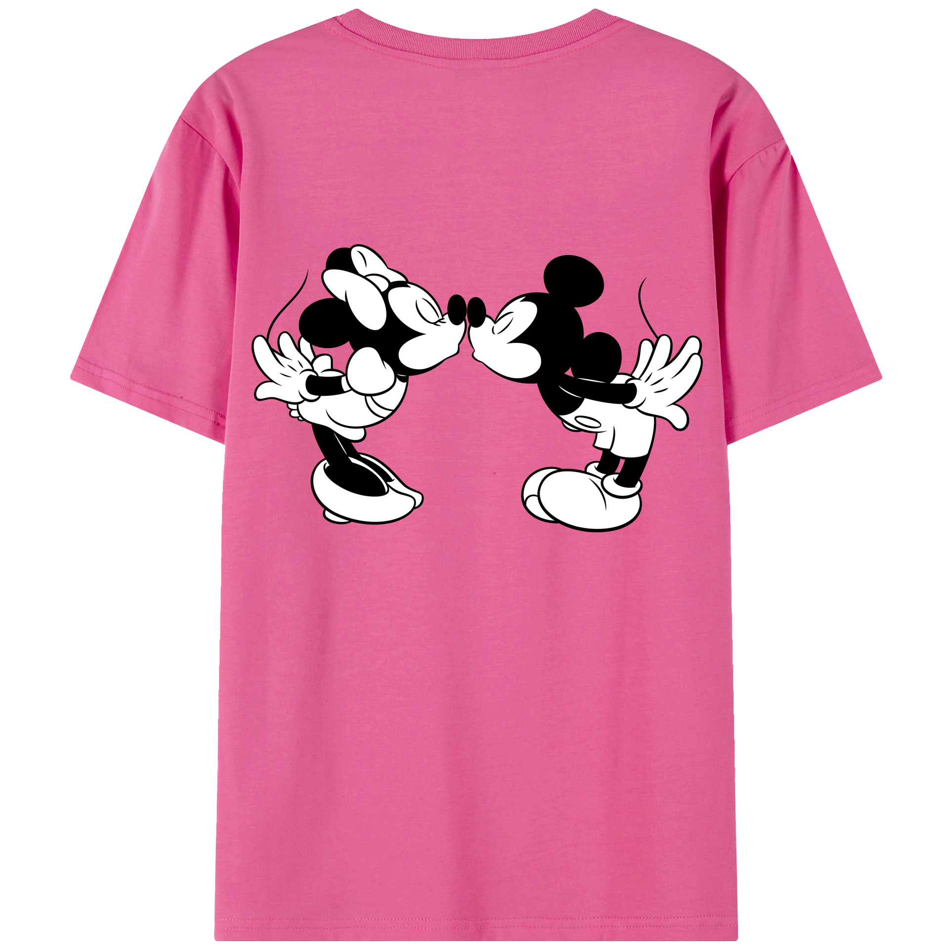 （画像用） ミッキーマウス Mickey Mouse レディース半袖Tシャツ(バックプリント)