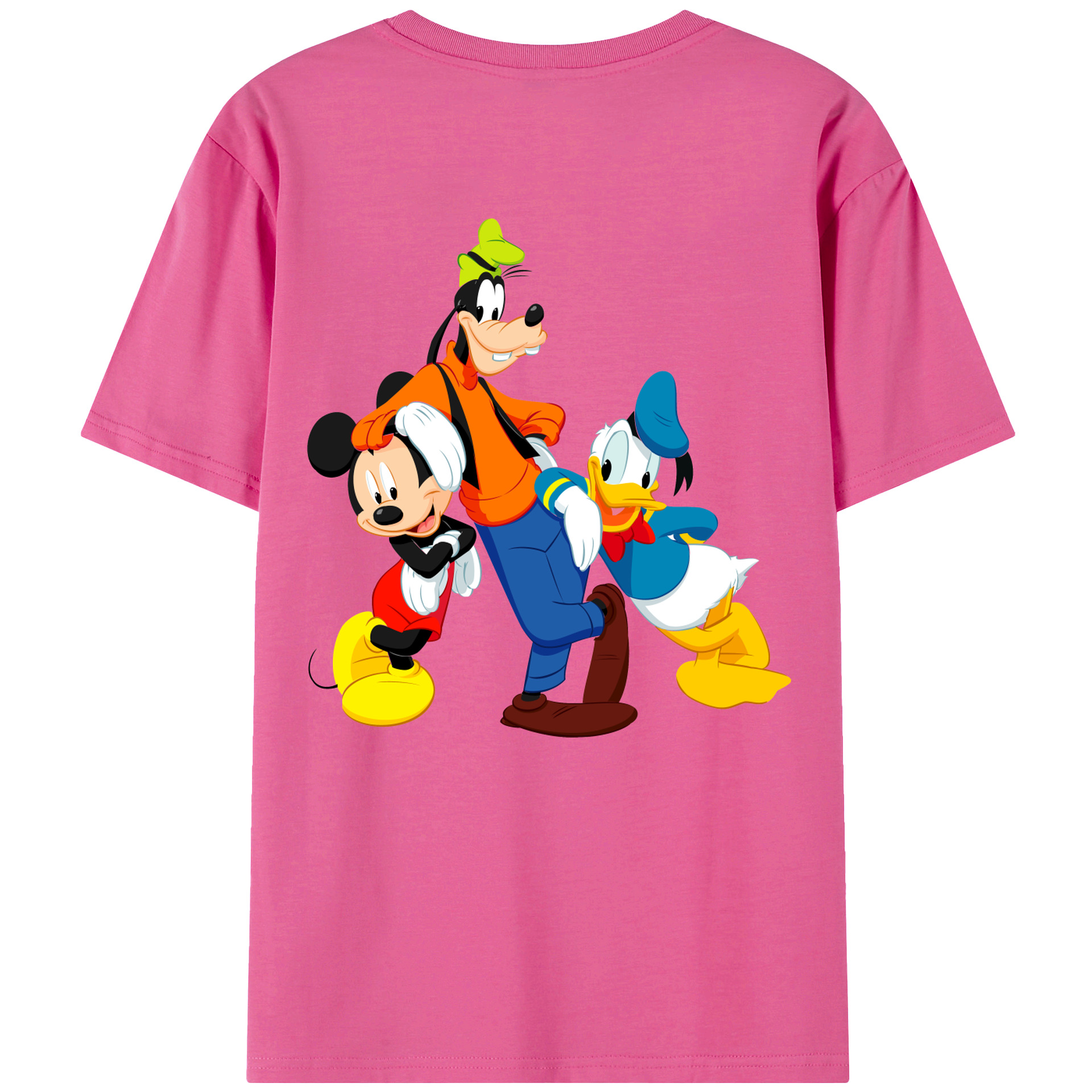 （画像用） ミッキーマウス Mickey Mouse レディース半袖Tシャツ(バックプリント)