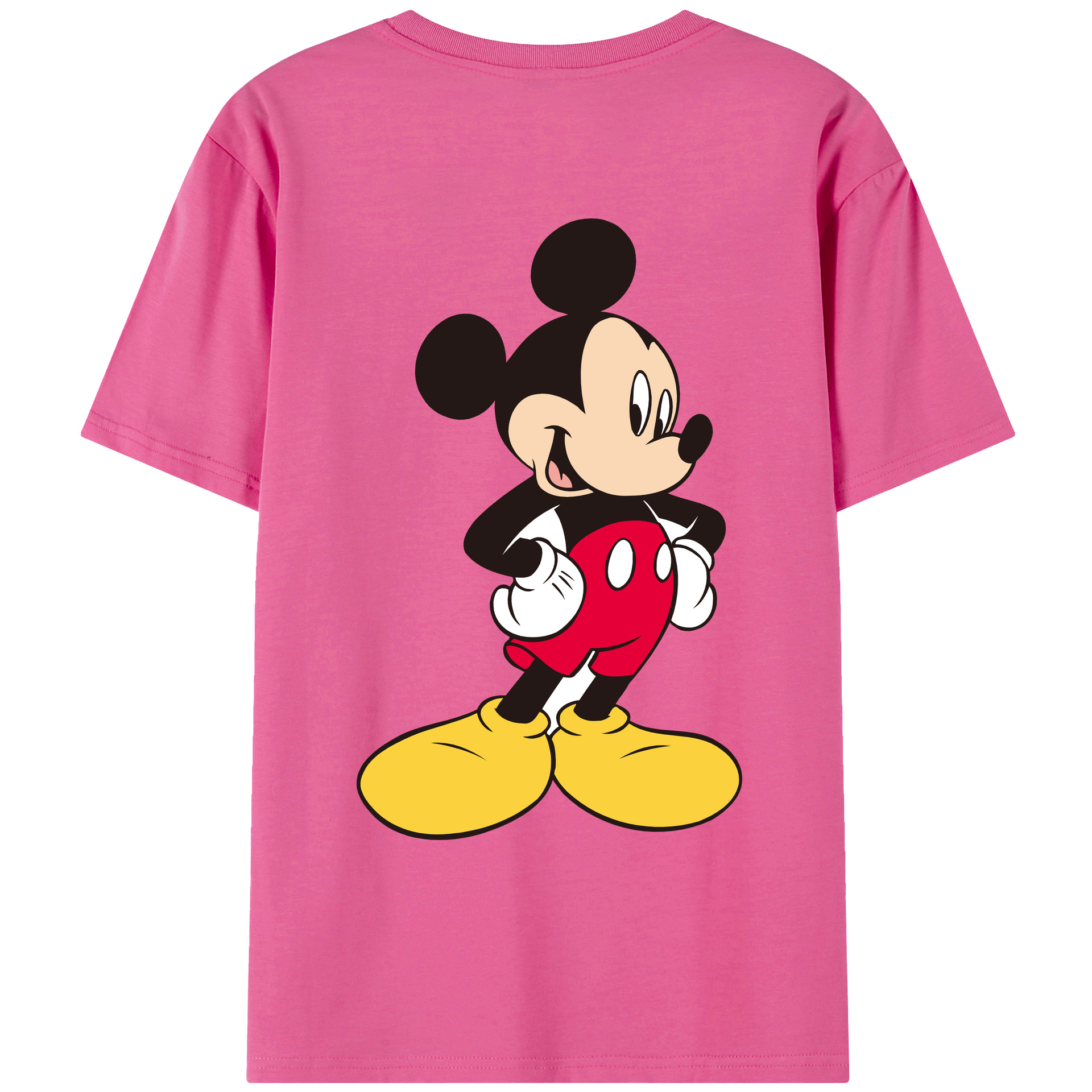 （画像用） ミッキーマウス Mickey Mouse レディース半袖Tシャツ(バックプリント)