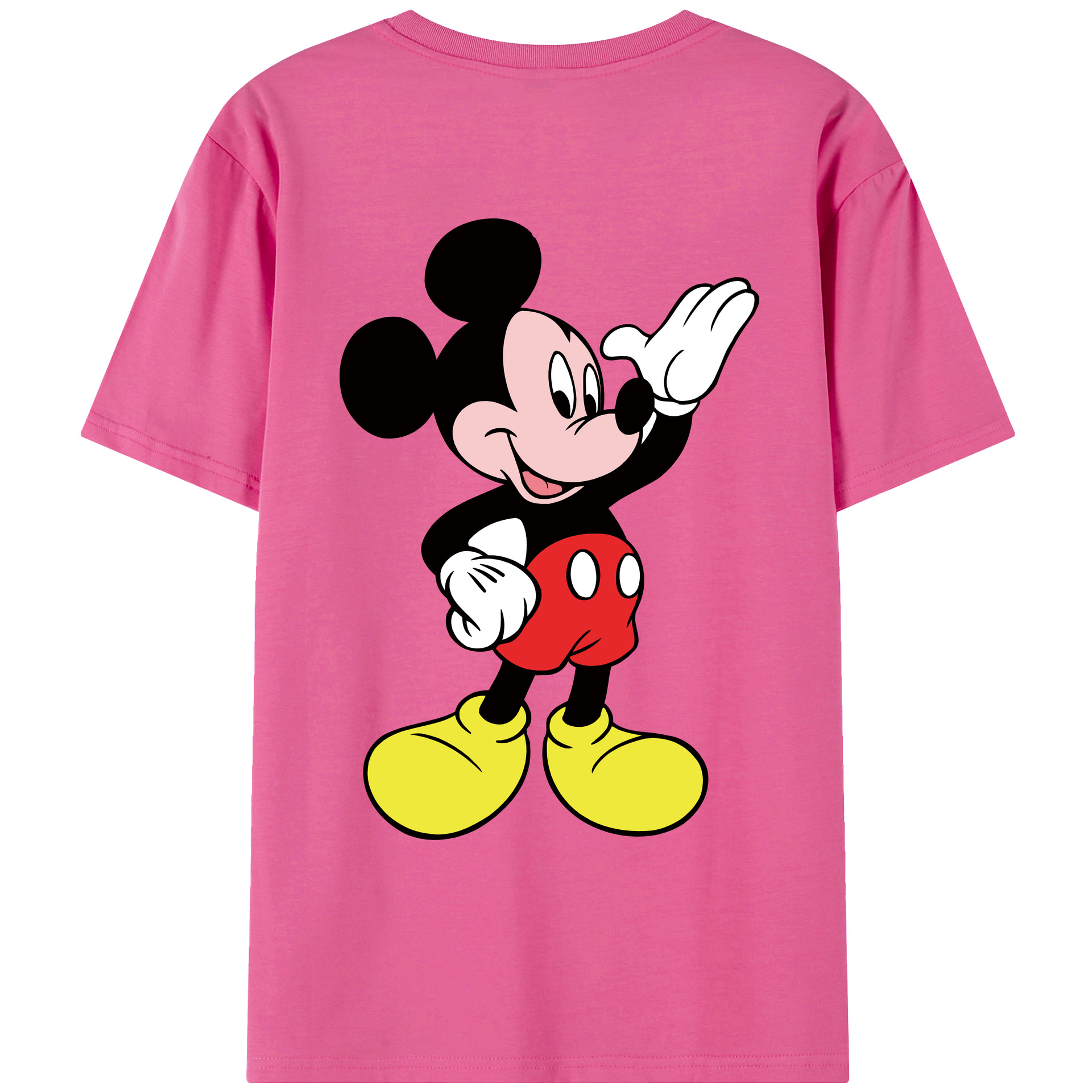 （画像用） ミッキーマウス Mickey Mouse レディース半袖Tシャツ(バックプリント)
