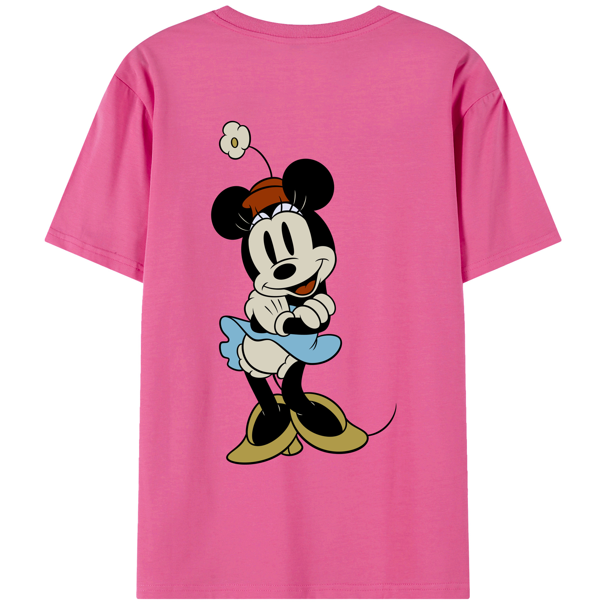 （画像用） ミッキーマウス Mickey Mouse レディース半袖Tシャツ(バックプリント)