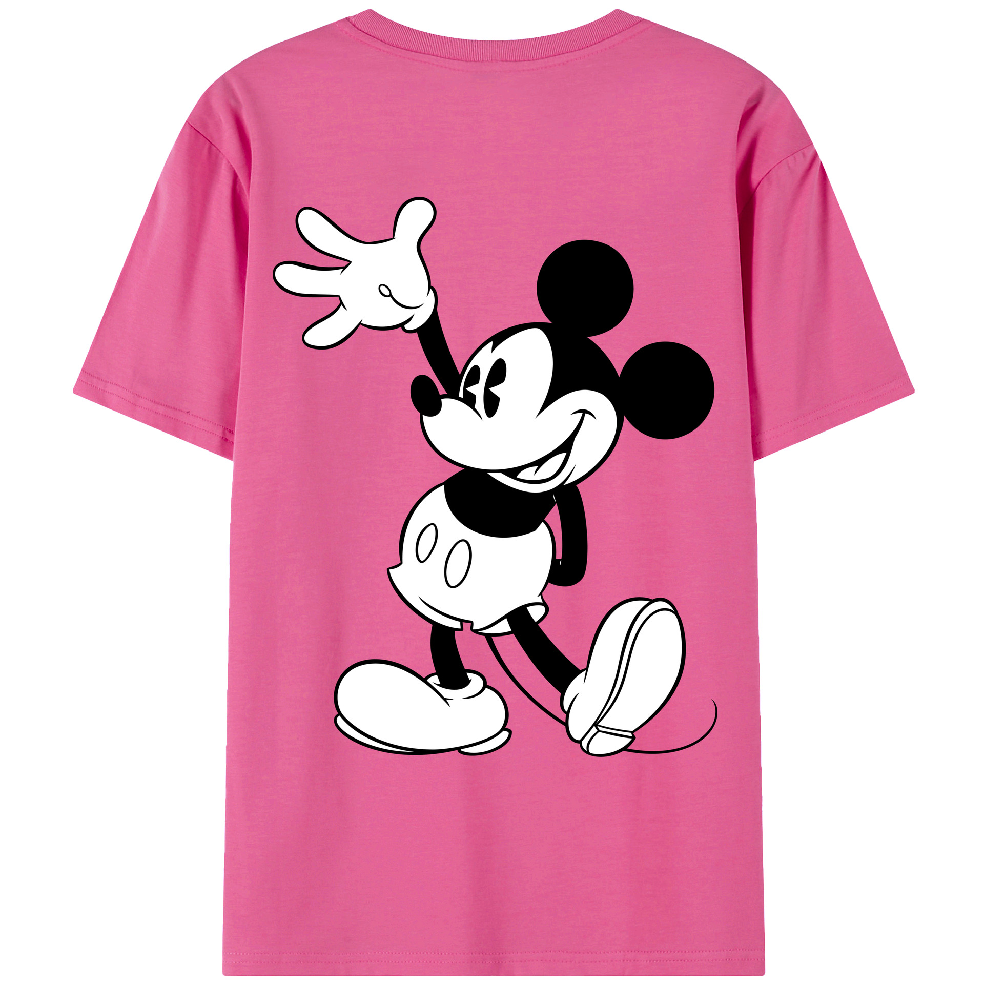 （画像用） ミッキーマウス Mickey Mouse レディース半袖Tシャツ(バックプリント)