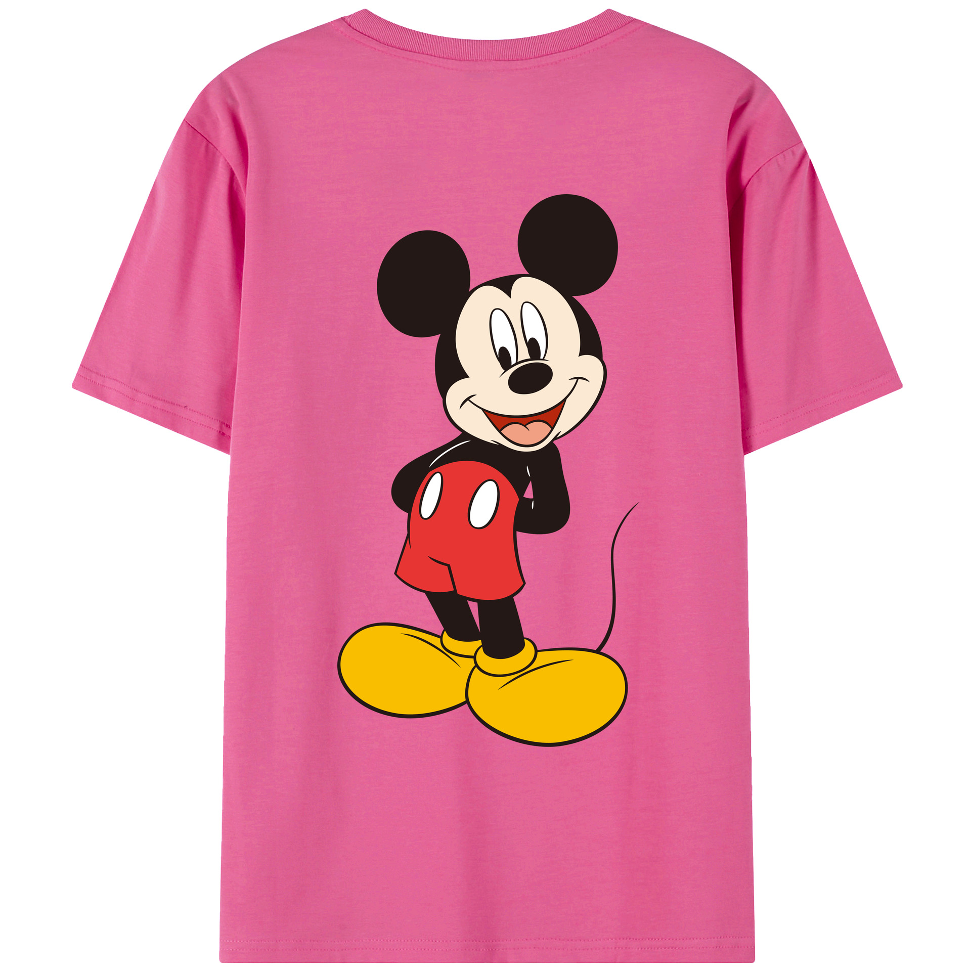 （画像用） ミッキーマウス Mickey Mouse レディース半袖Tシャツ(バックプリント)