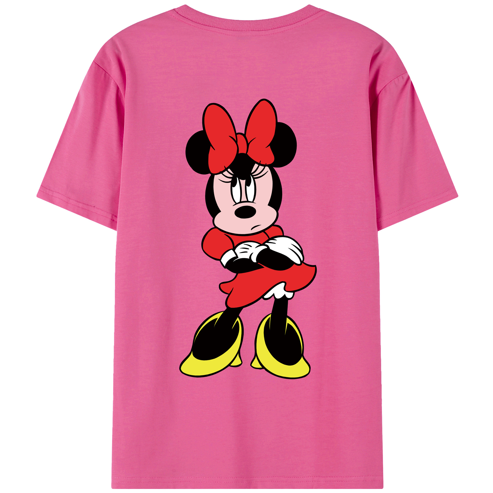（画像用） ミッキーマウス Mickey Mouse レディース半袖Tシャツ(バックプリント)