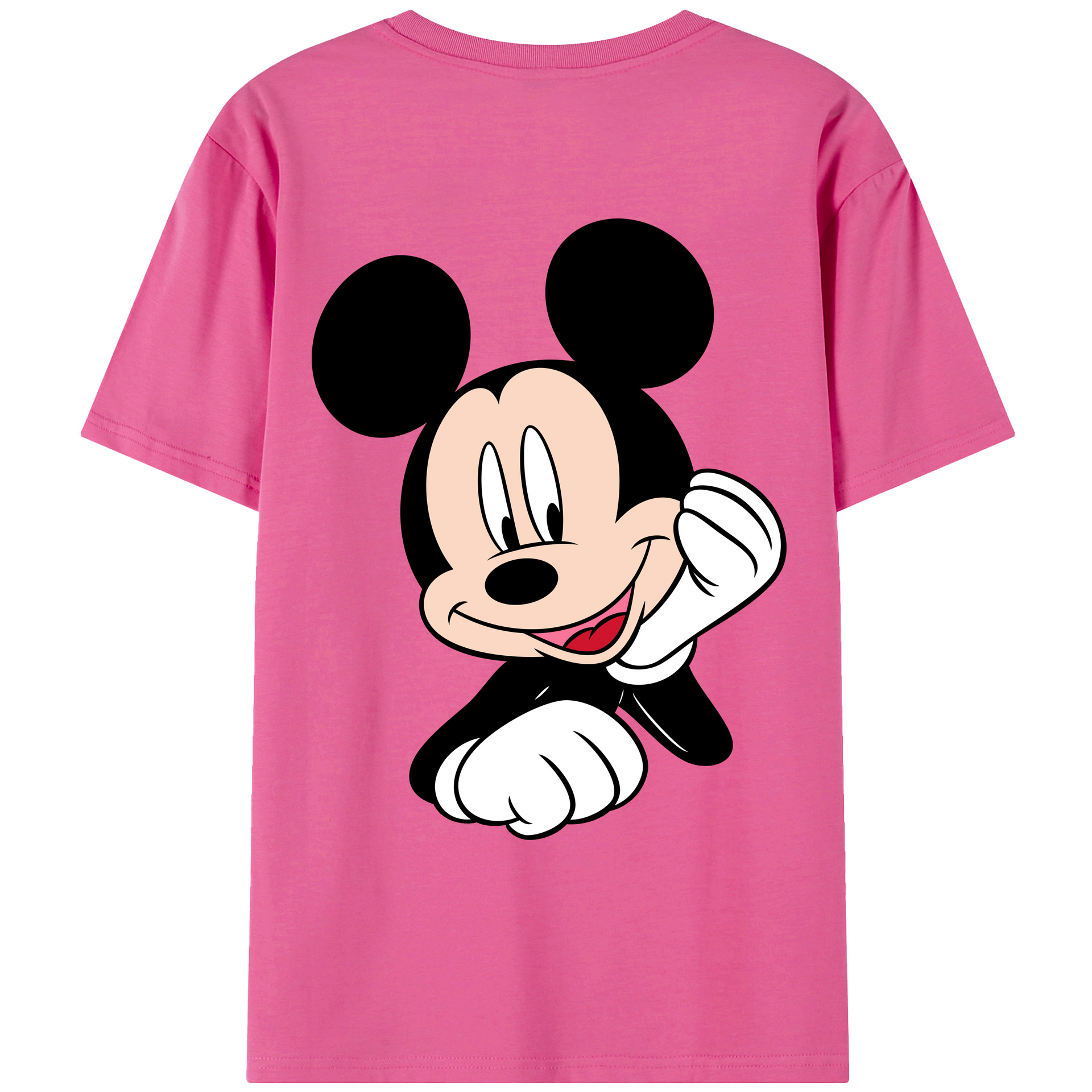 （画像用） ミッキーマウス Mickey Mouse レディース半袖Tシャツ(バックプリント)