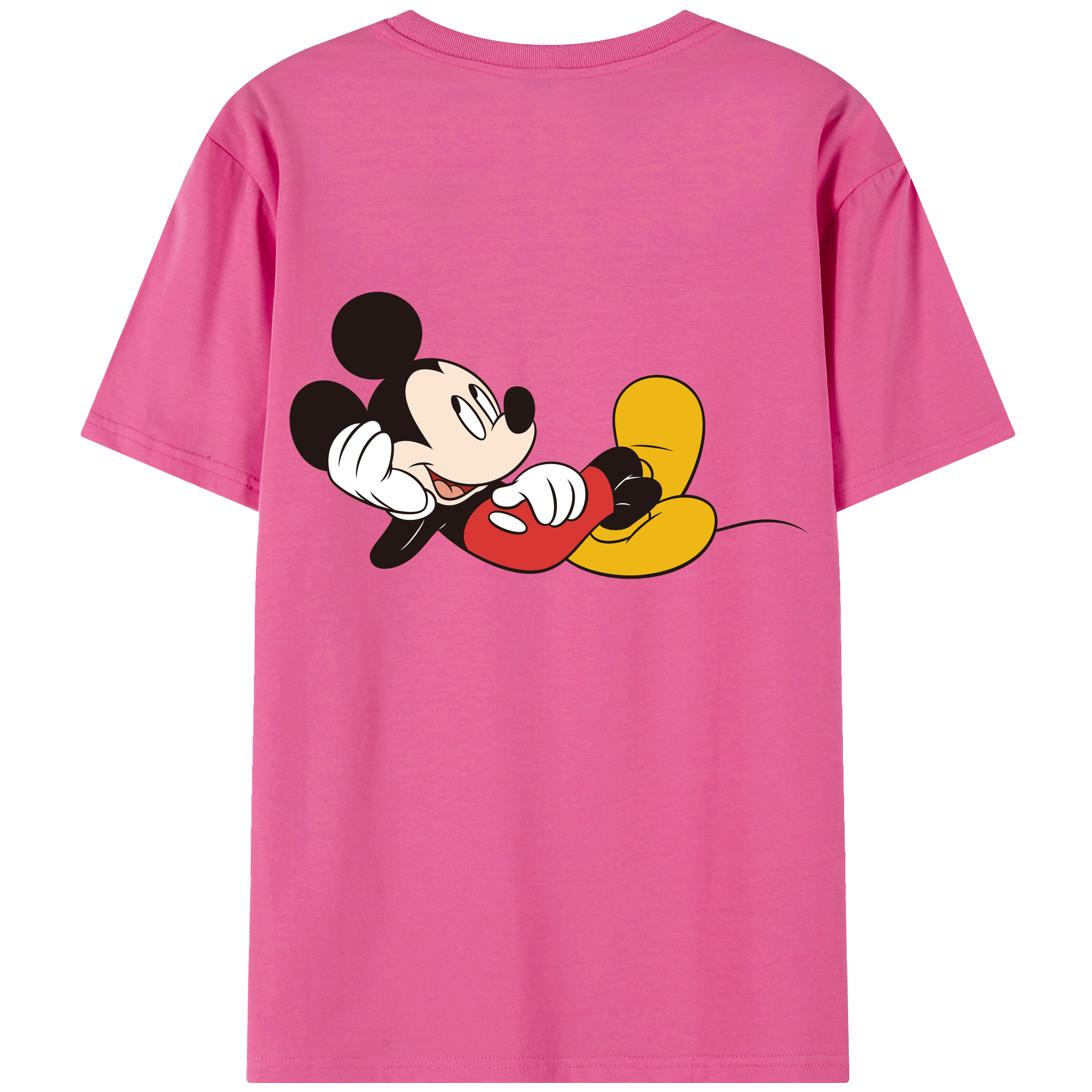 （画像用） ミッキーマウス Mickey Mouse レディース半袖Tシャツ(バックプリント)