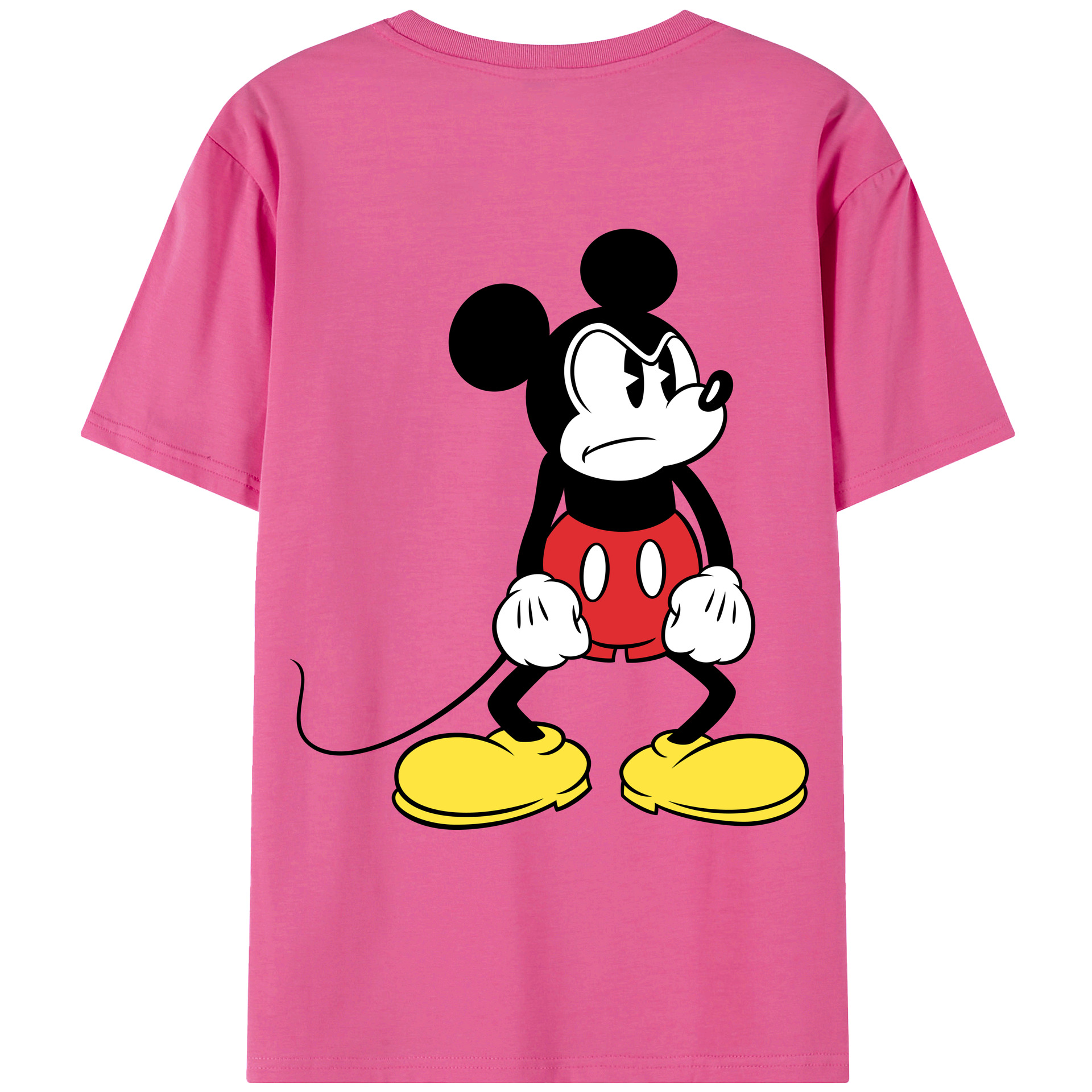 （画像用） ミッキーマウス Mickey Mouse レディース半袖Tシャツ(バックプリント)
