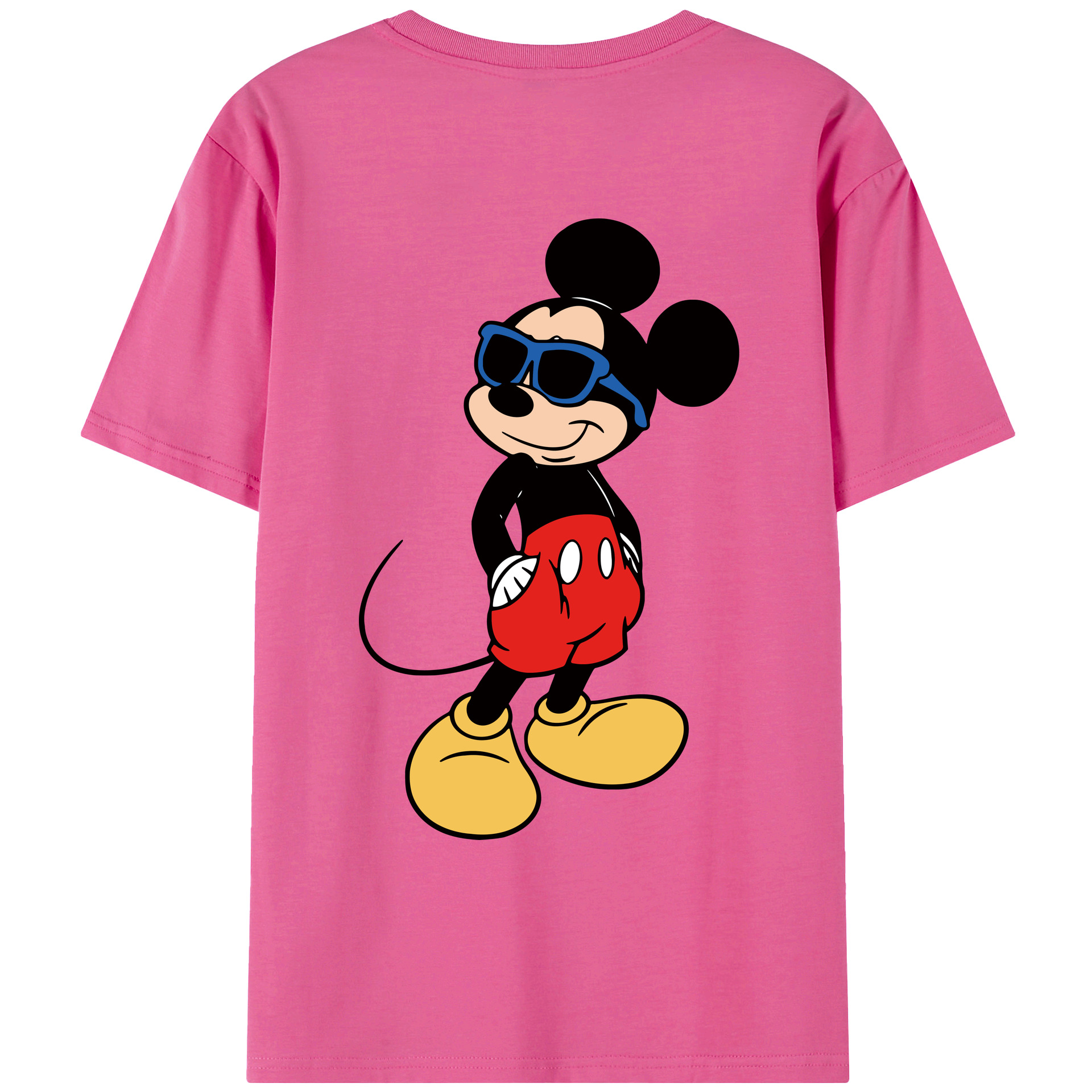 （画像用） ミッキーマウス Mickey Mouse レディース半袖Tシャツ(バックプリント)