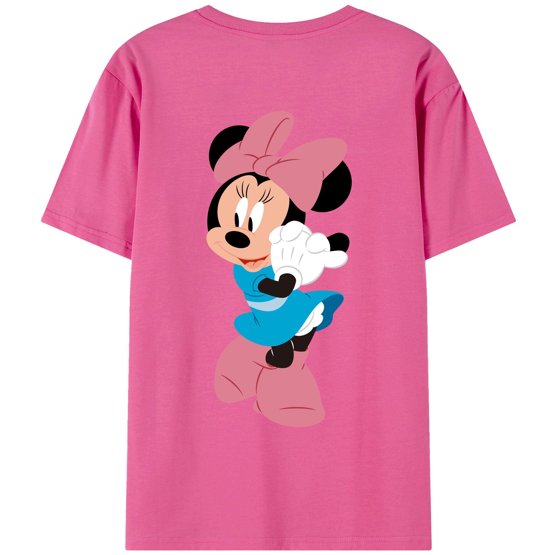 （画像用） ミッキーマウス Mickey Mouse レディース半袖Tシャツ(バックプリント)
