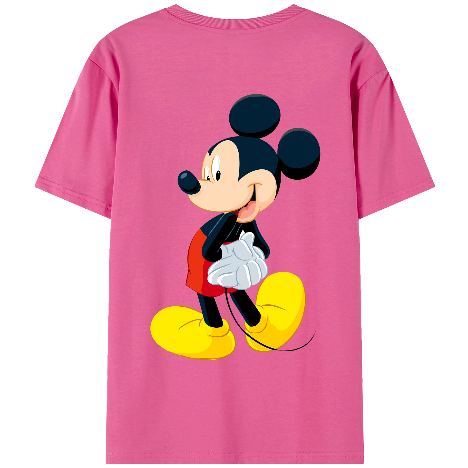 （画像用） ミッキーマウス Mickey Mouse レディース半袖Tシャツ(バックプリント)