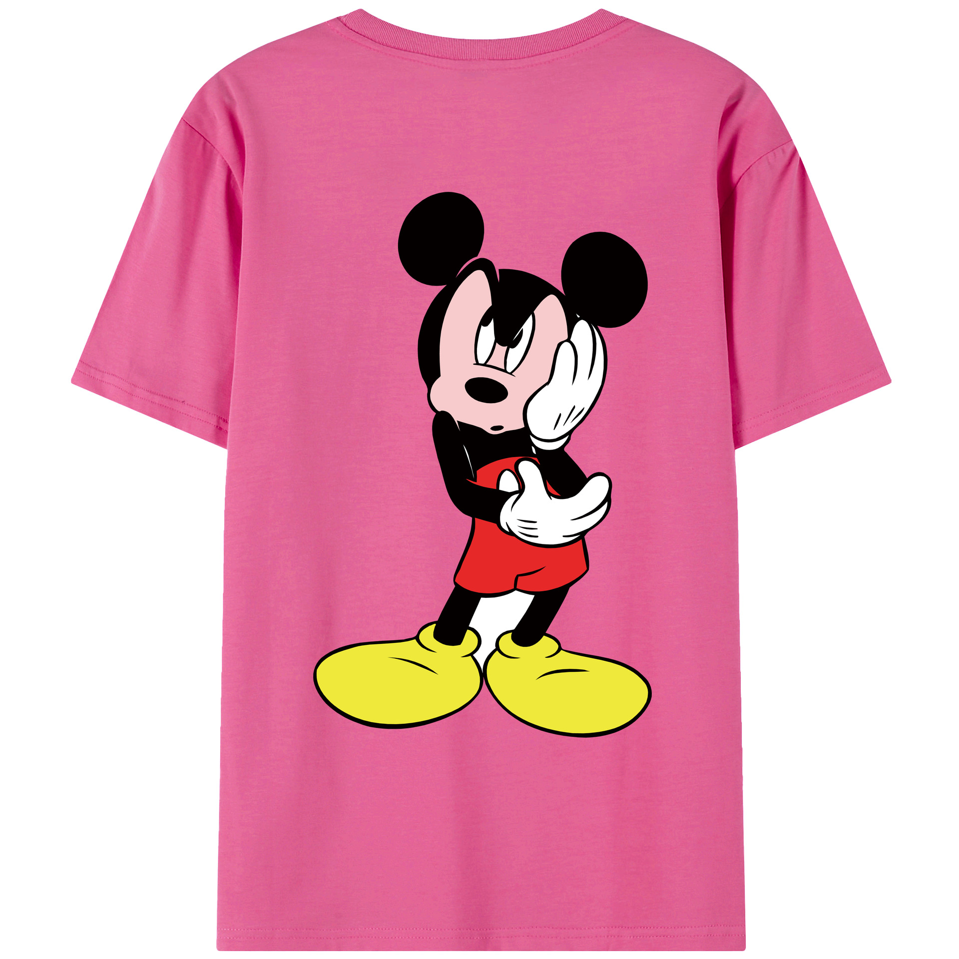 （画像用） ミッキーマウス Mickey Mouse レディース半袖Tシャツ(バックプリント)