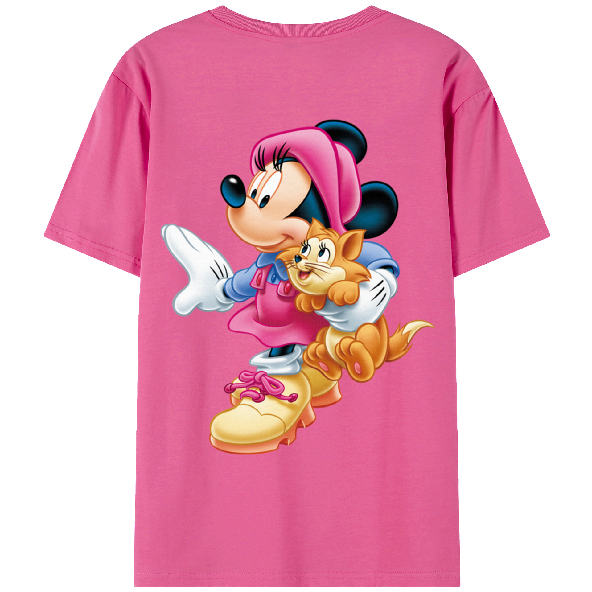 （画像用） ミッキーマウス Mickey Mouse レディース半袖Tシャツ(バックプリント)