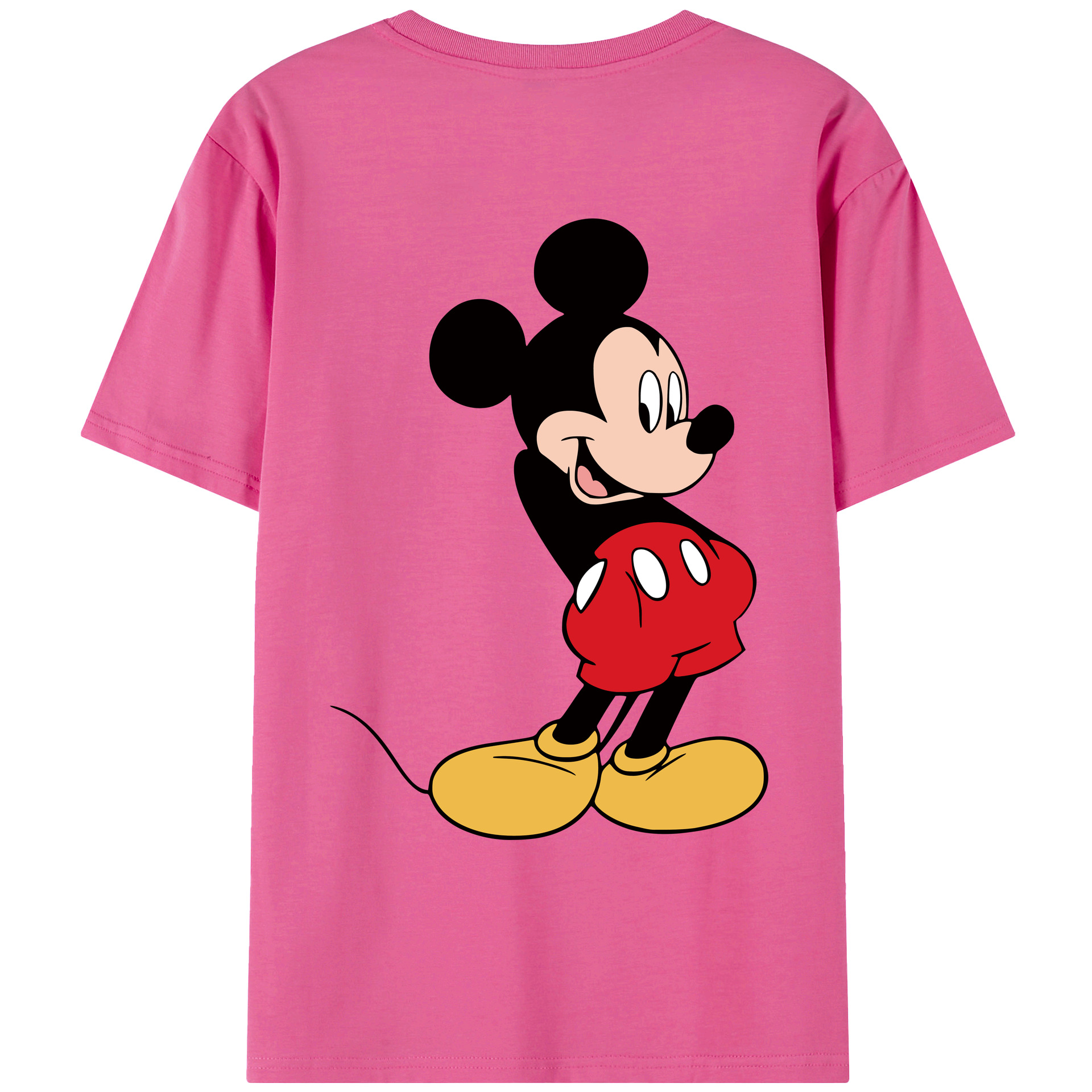 （画像用） ミッキーマウス Mickey Mouse レディース半袖Tシャツ(バックプリント)