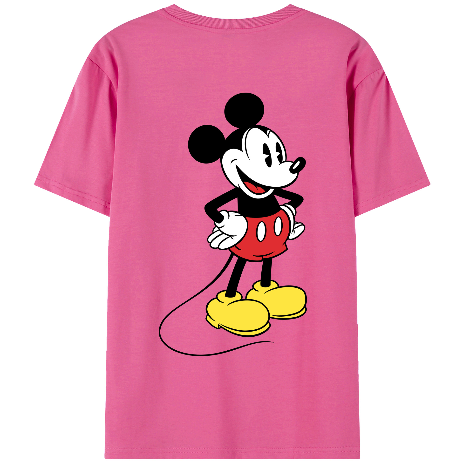 （画像用） ミッキーマウス Mickey Mouse レディース半袖Tシャツ(バックプリント)
