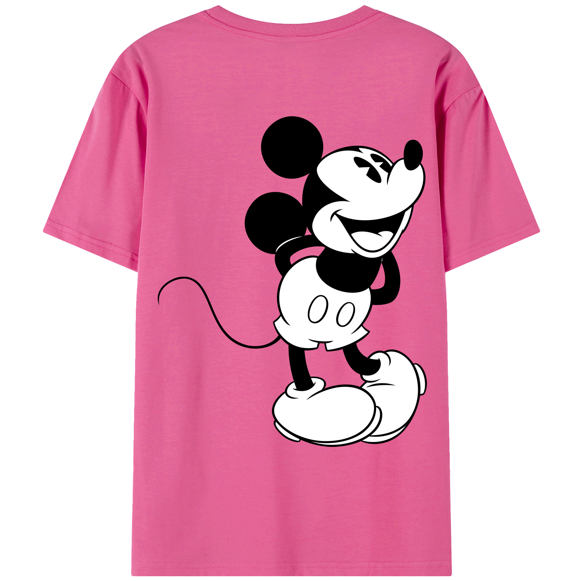（画像用） ミッキーマウス Mickey Mouse レディース半袖Tシャツ(バックプリント)