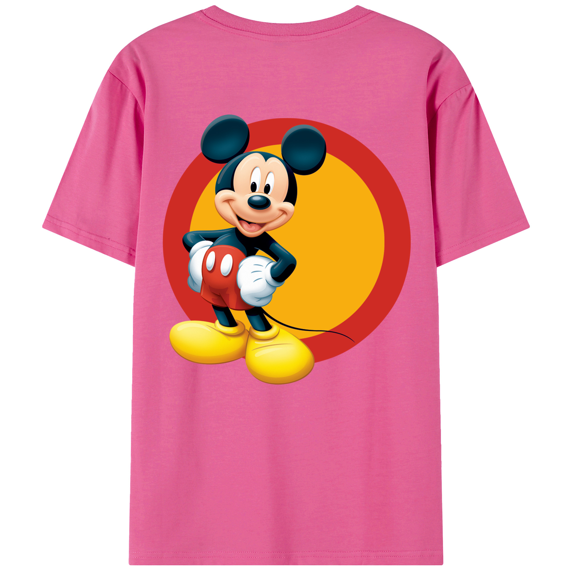 （画像用） ミッキーマウス Mickey Mouse レディース半袖Tシャツ(バックプリント)
