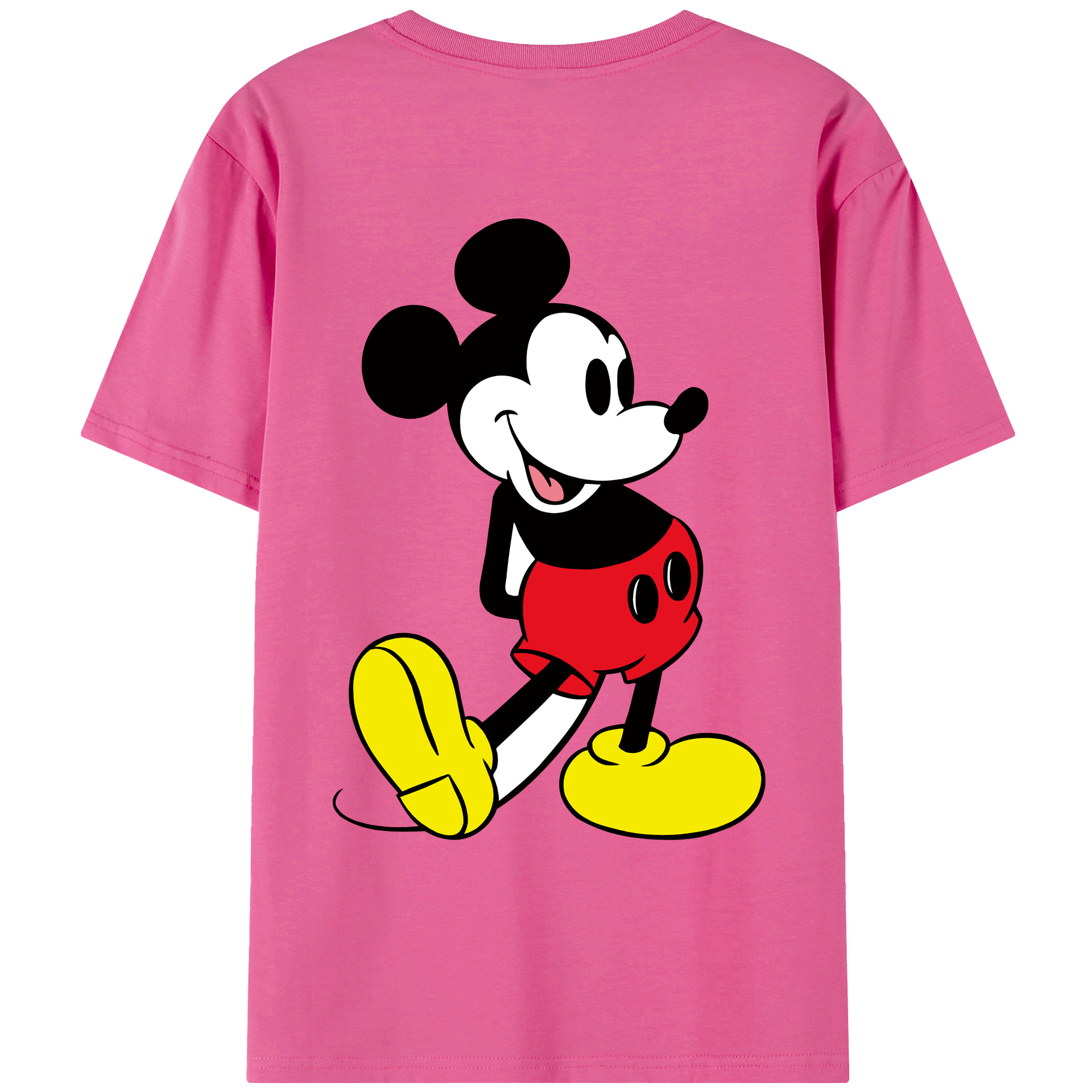 （画像用） ミッキーマウス Mickey Mouse レディース半袖Tシャツ(バックプリント)