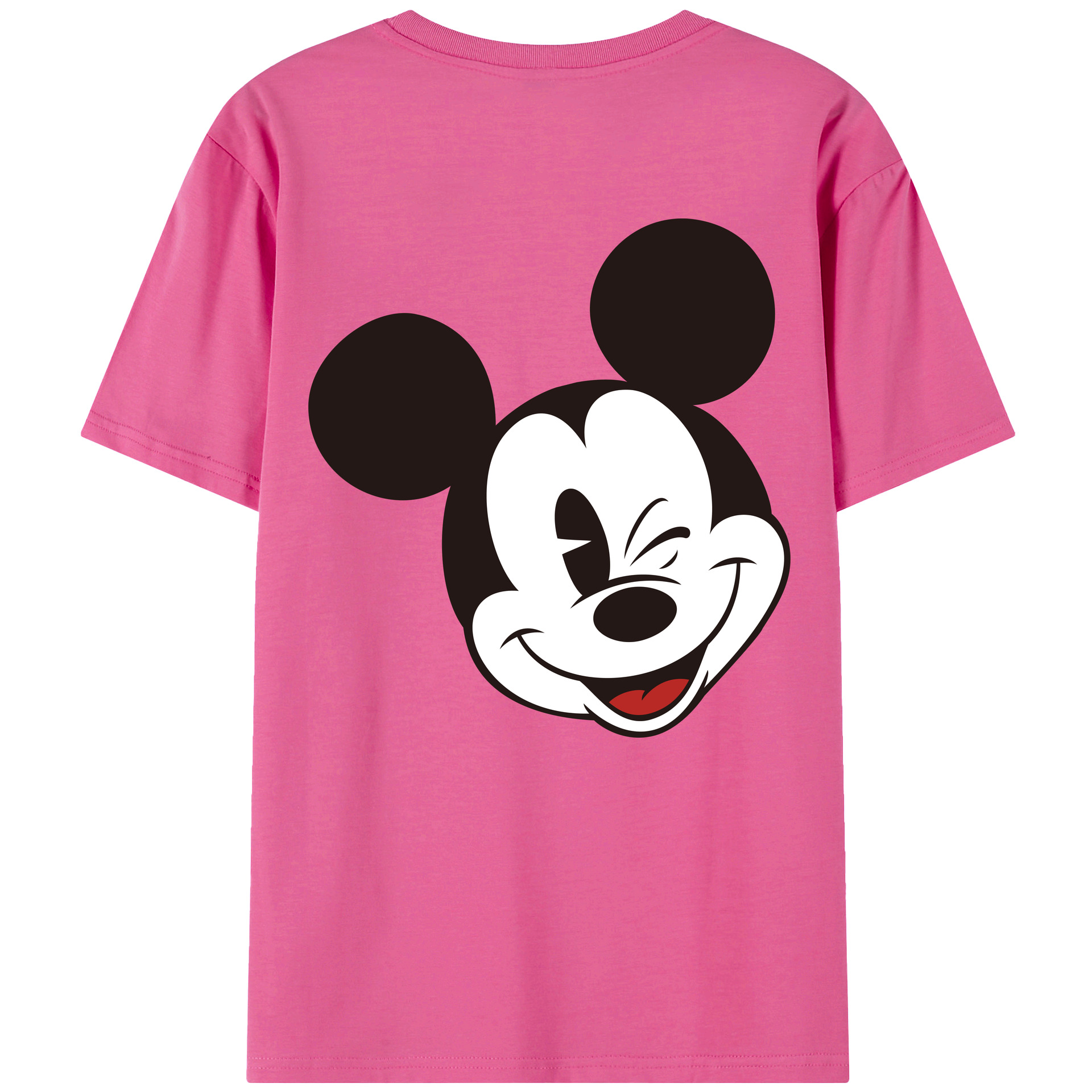 （画像用） ミッキーマウス Mickey Mouse レディース半袖Tシャツ(バックプリント)