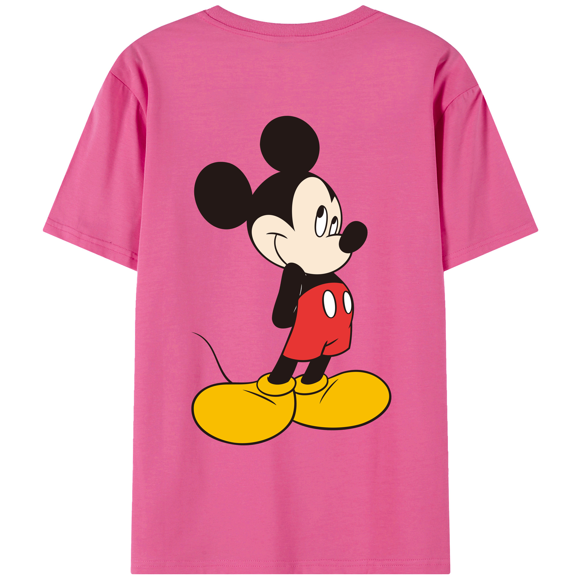 （画像用） ミッキーマウス Mickey Mouse レディース半袖Tシャツ(バックプリント)