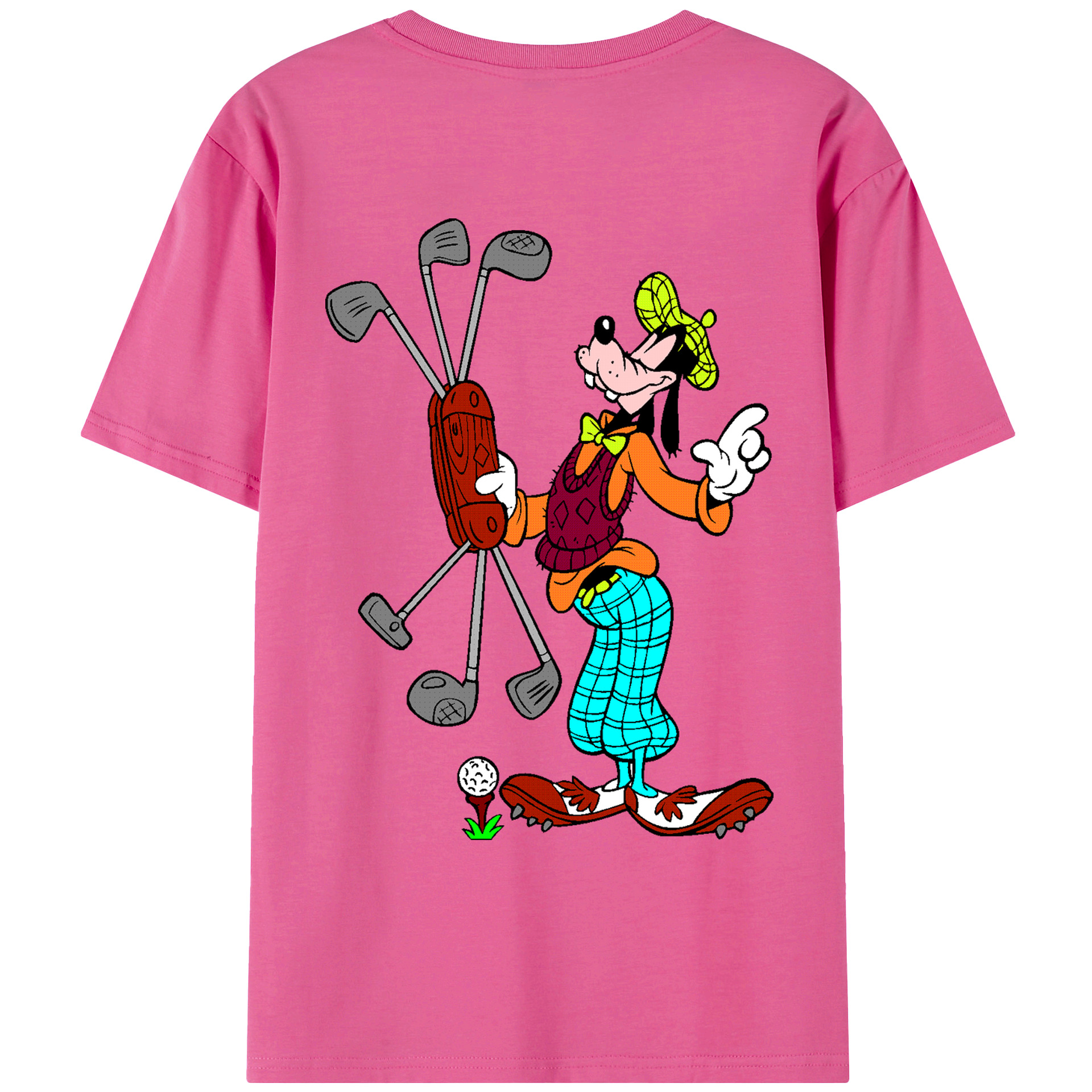 （画像用） ミッキーマウス Mickey Mouse レディース半袖Tシャツ(バックプリント)
