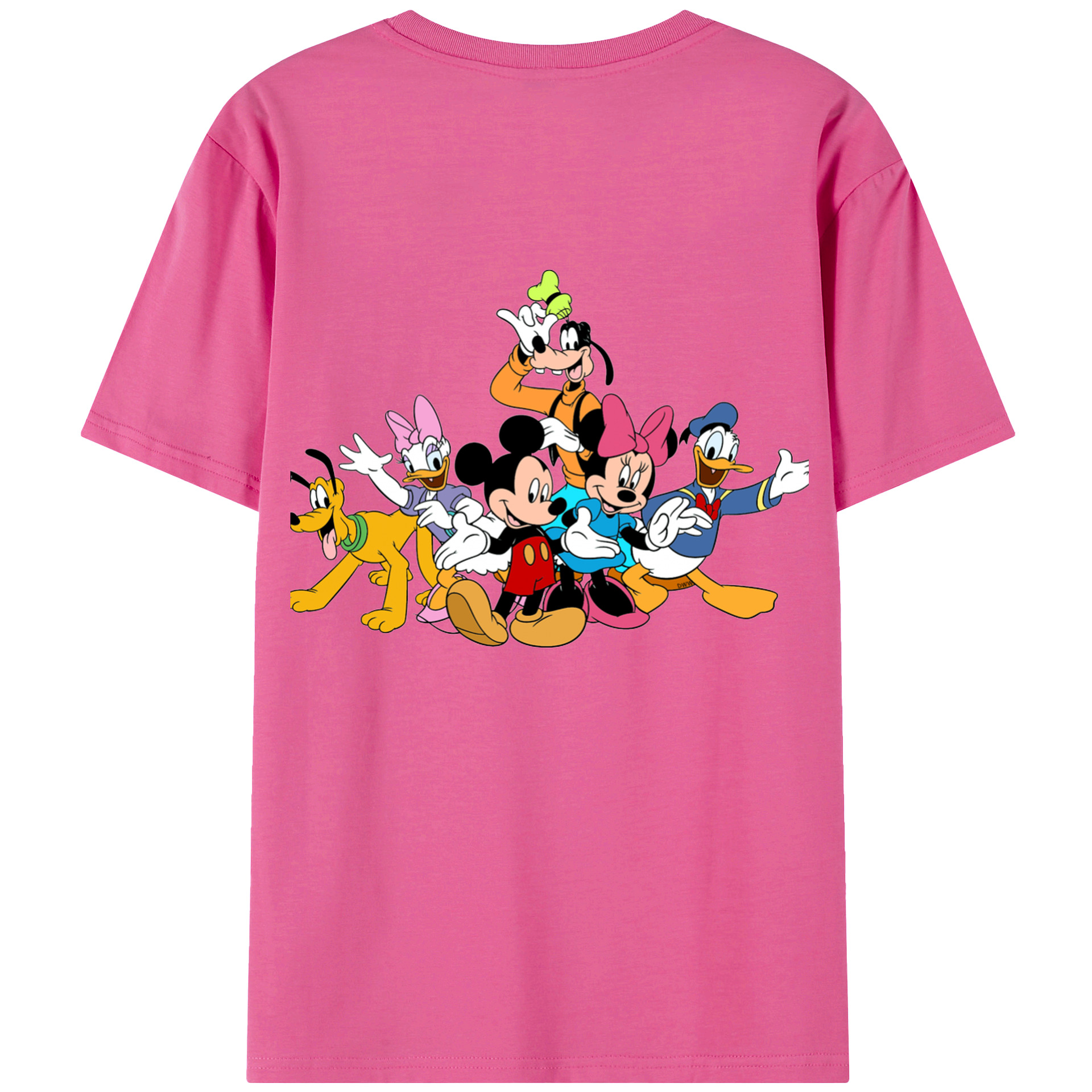 （画像用） ミッキーマウス Mickey Mouse レディース半袖Tシャツ(バックプリント)
