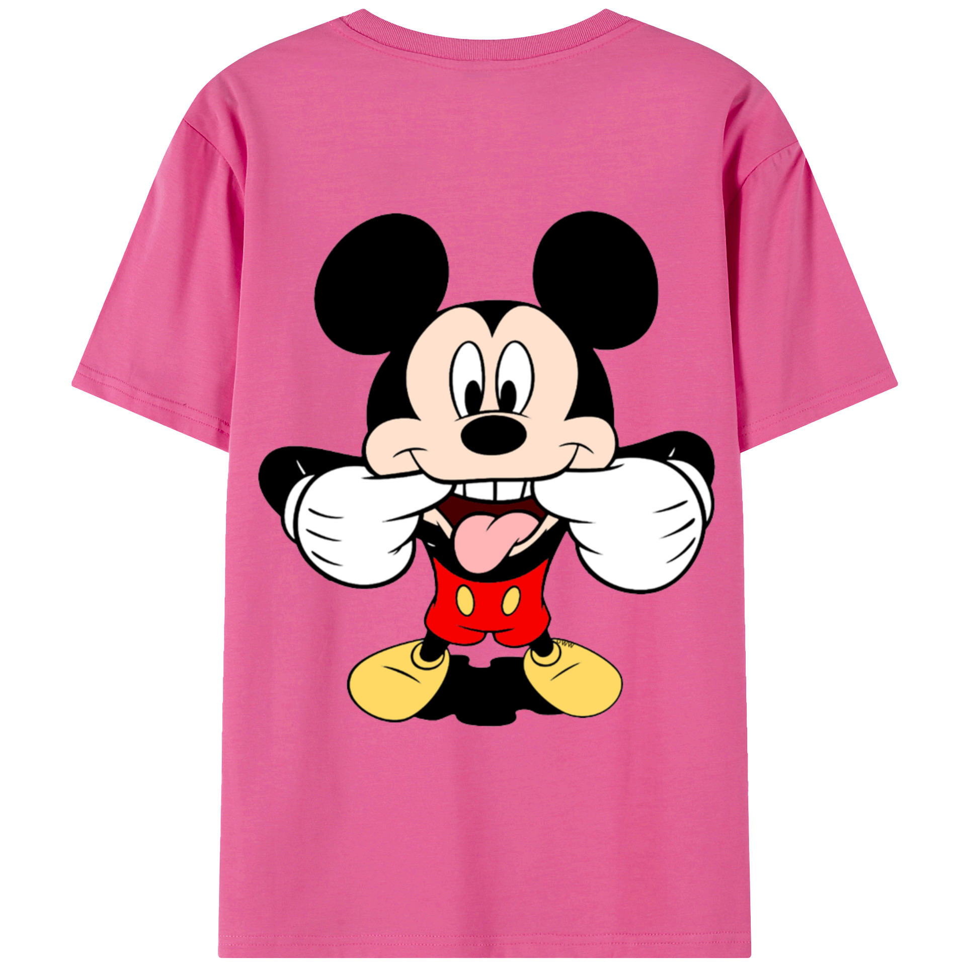 （画像用） ミッキーマウス Mickey Mouse レディース半袖Tシャツ(バックプリント)