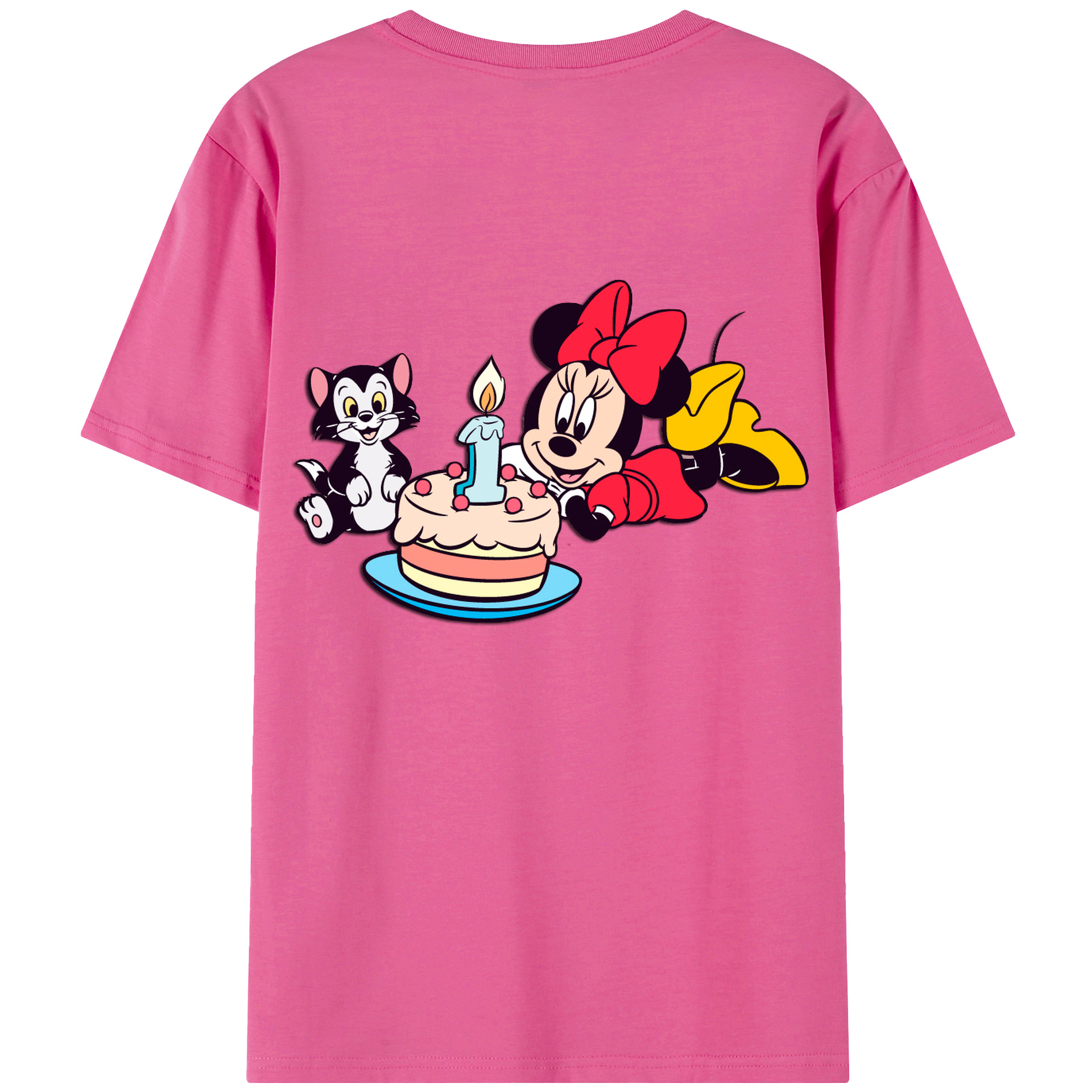 （画像用） ミッキーマウス Mickey Mouse レディース半袖Tシャツ(バックプリント)