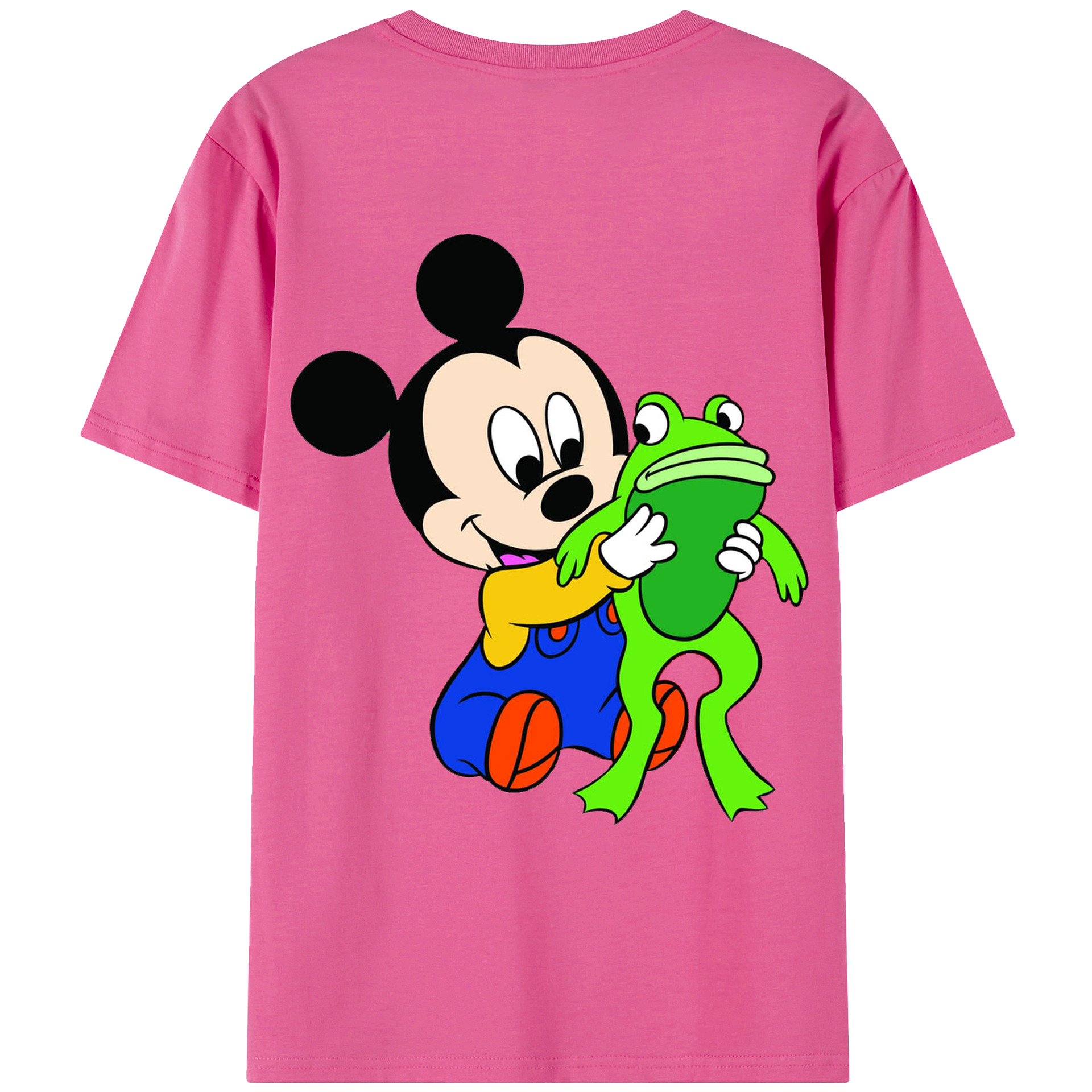 （画像用） ミッキーマウス Mickey Mouse レディース半袖Tシャツ(バックプリント)