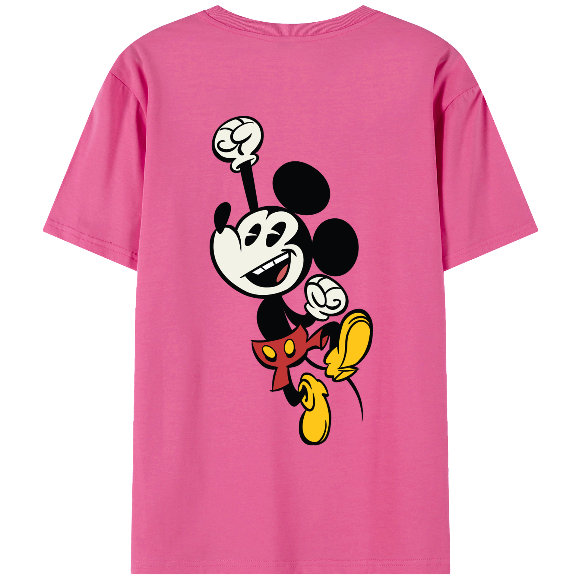 （画像用） ミッキーマウス Mickey Mouse レディース半袖Tシャツ(バックプリント)