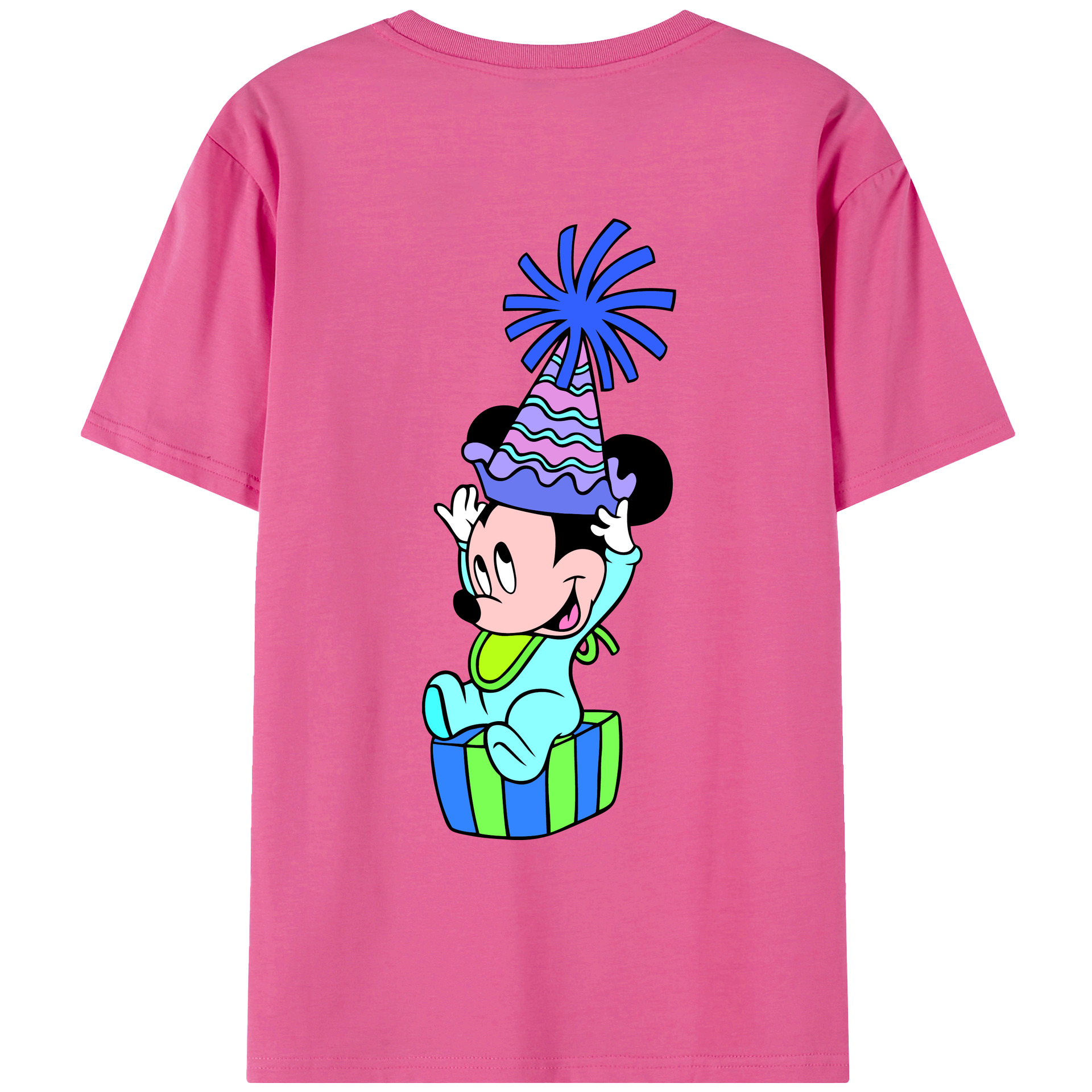 （画像用） ミッキーマウス Mickey Mouse レディース半袖Tシャツ(バックプリント)