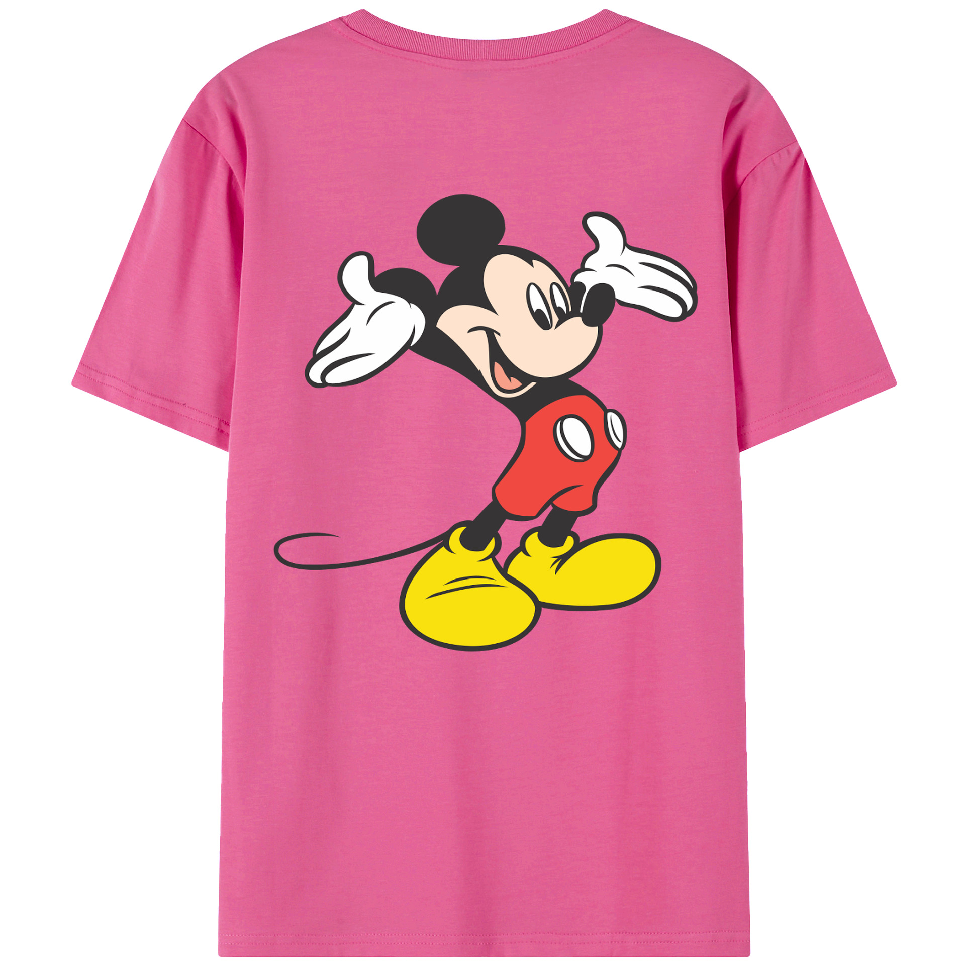 （画像用） ミッキーマウス Mickey Mouse レディース半袖Tシャツ(バックプリント)