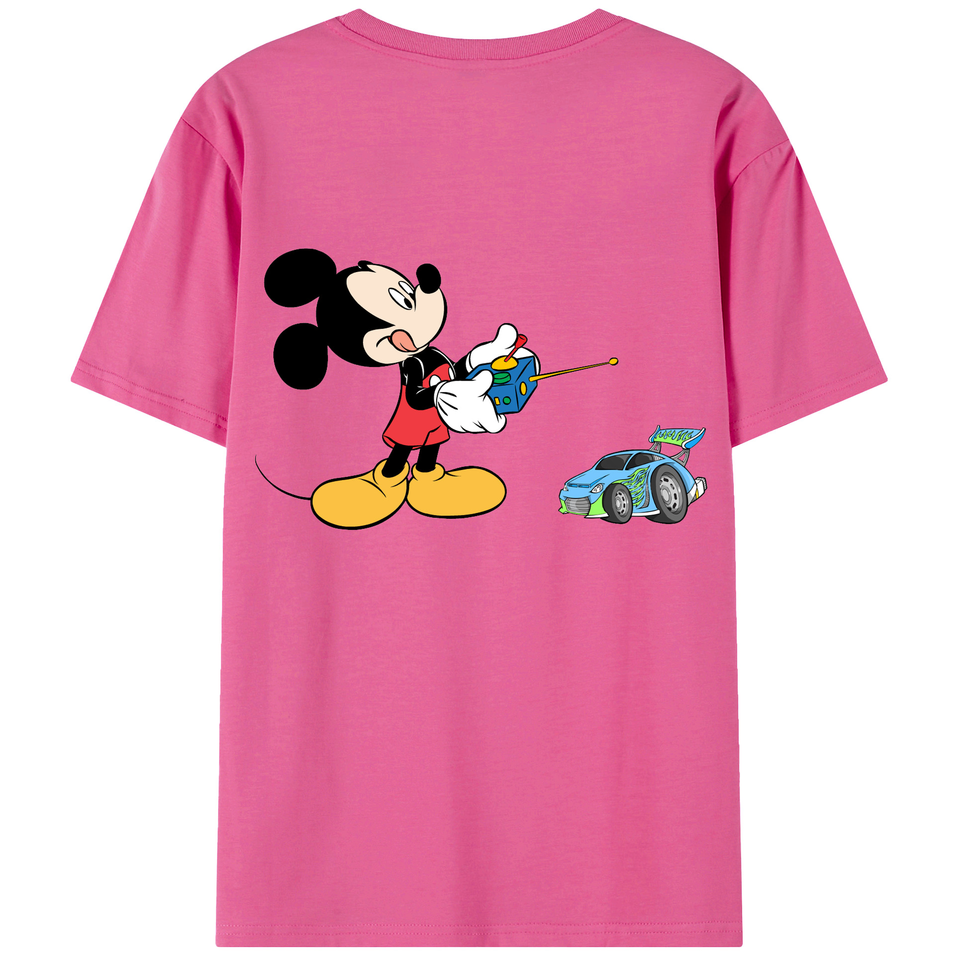 （画像用） ミッキーマウス Mickey Mouse レディース半袖Tシャツ(バックプリント)